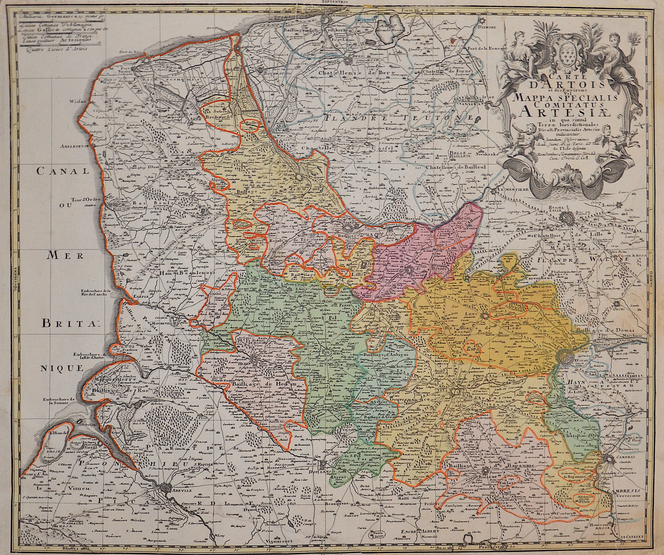 Homann Erben  Carte d’Artois et des Environs Vel Mappa Specialis Comitatus Artesiae..