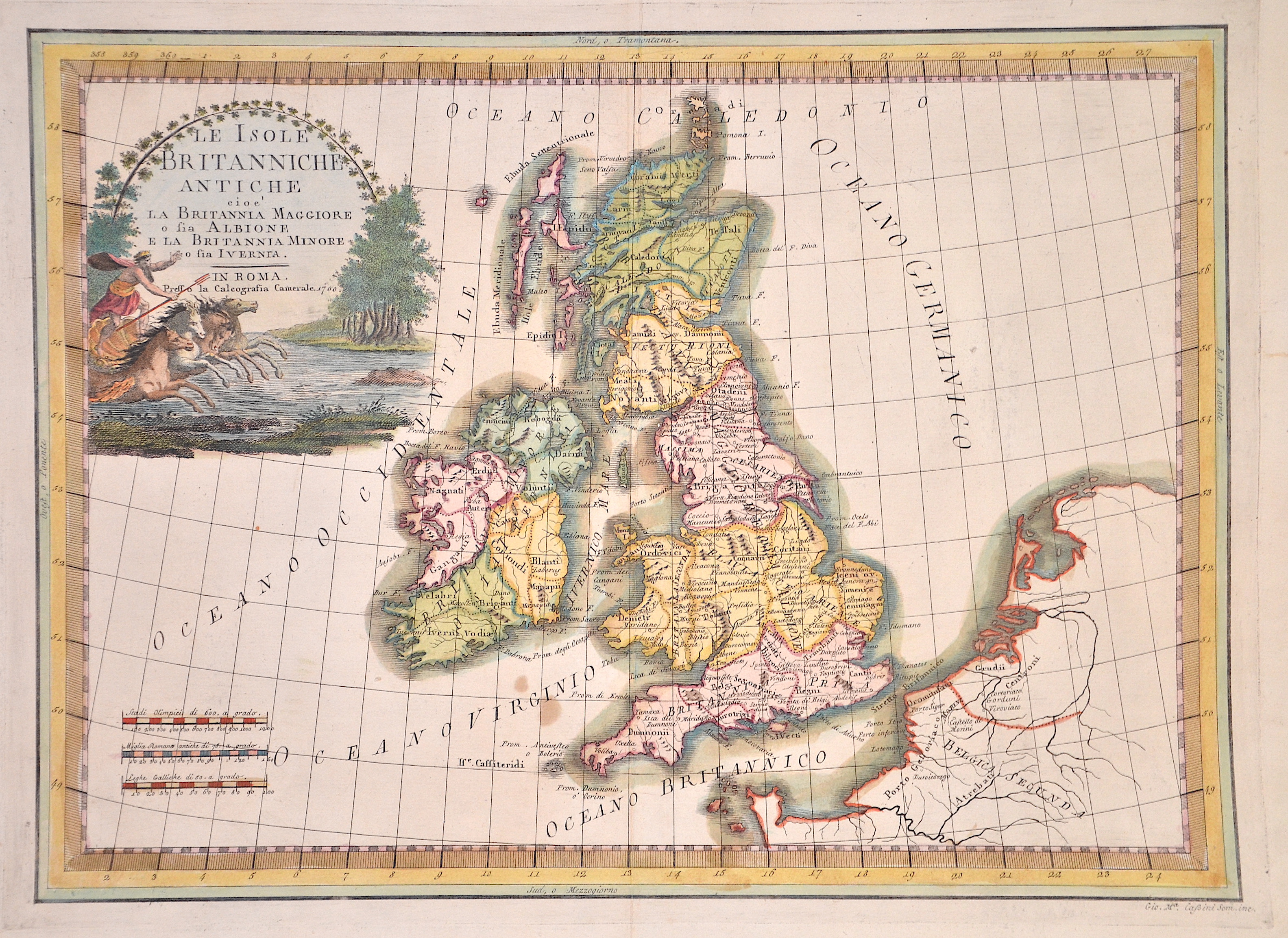 Cassini Giovanni Maria Le Isole Britanniche Antiche….