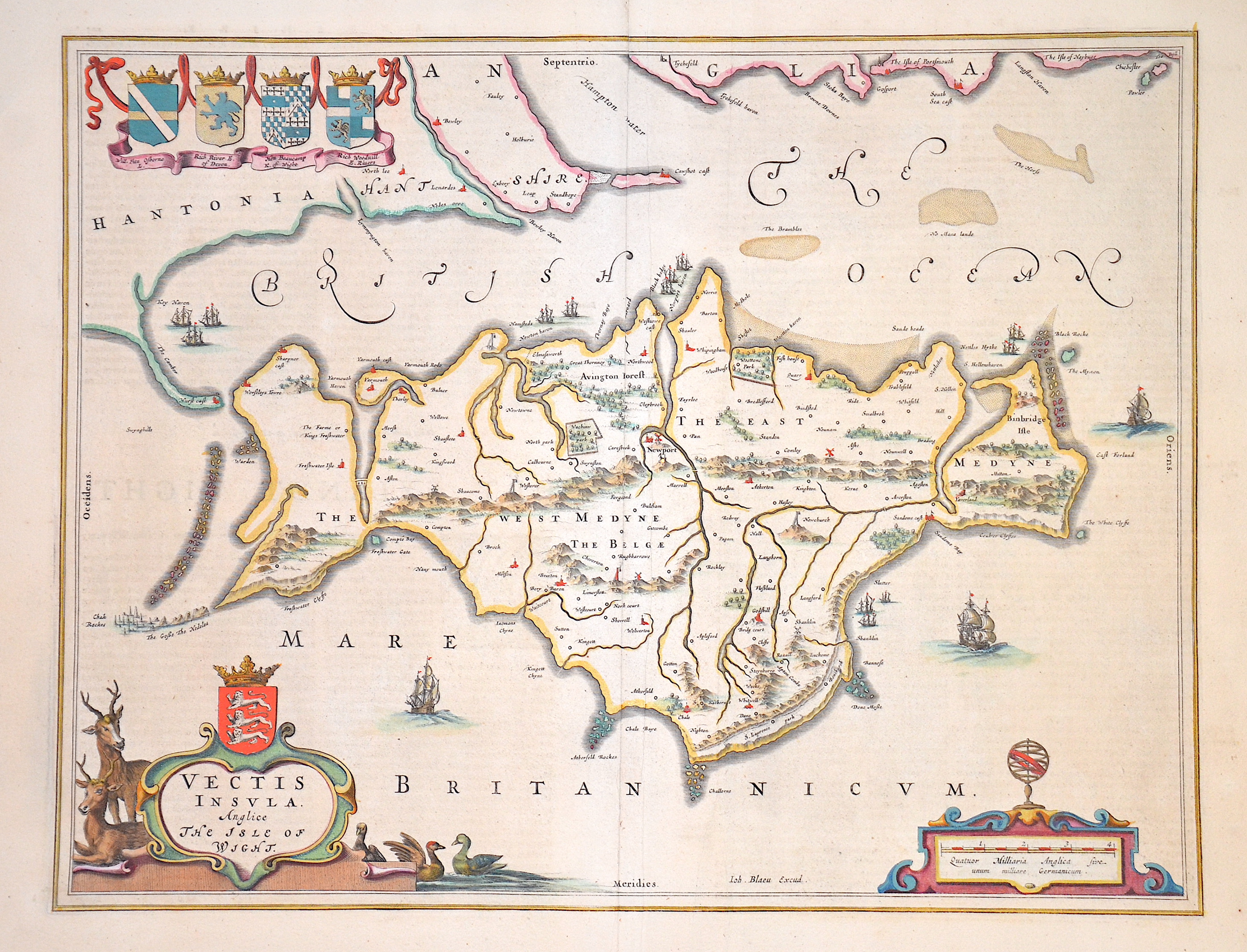 Blaeu Vectis insula. Anglice the isle of Wight