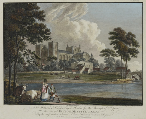 Byrne  To William Aislabie Esq. Member for the Borough of Rippon this view of Rippon Minster is in Inscribed….
