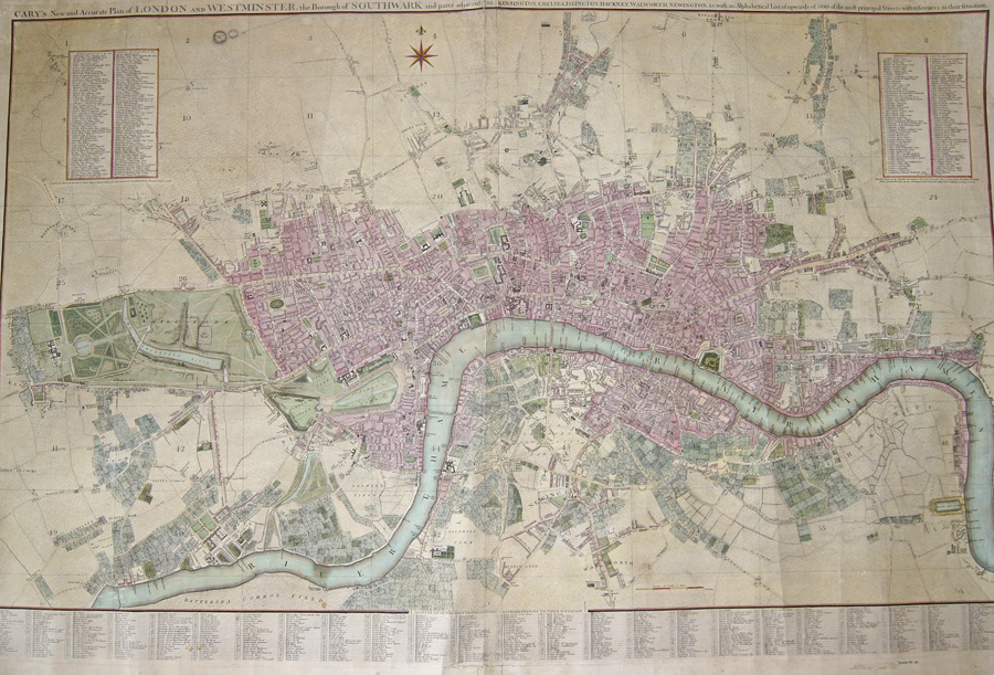Cary John Cary’s New and Accurate Plan of London and Westminster, the Borough of Southwark and parts adjacent,…