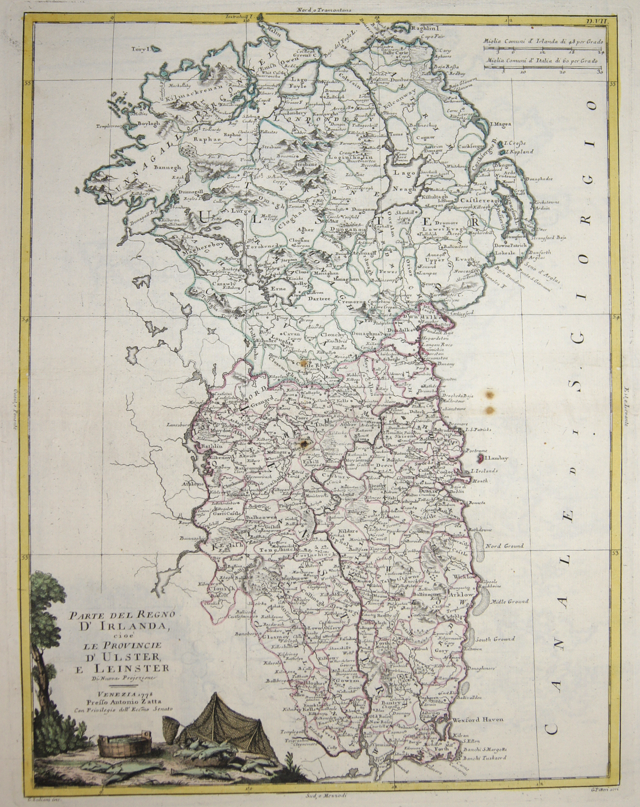 Zatta  Parte del Regno d’Irlanda, cioè le Provincie d’ Ulster, e Leinster