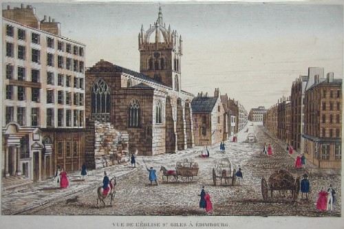 Basset  Vue de L´ Eglise St. Giles á Edimbourg