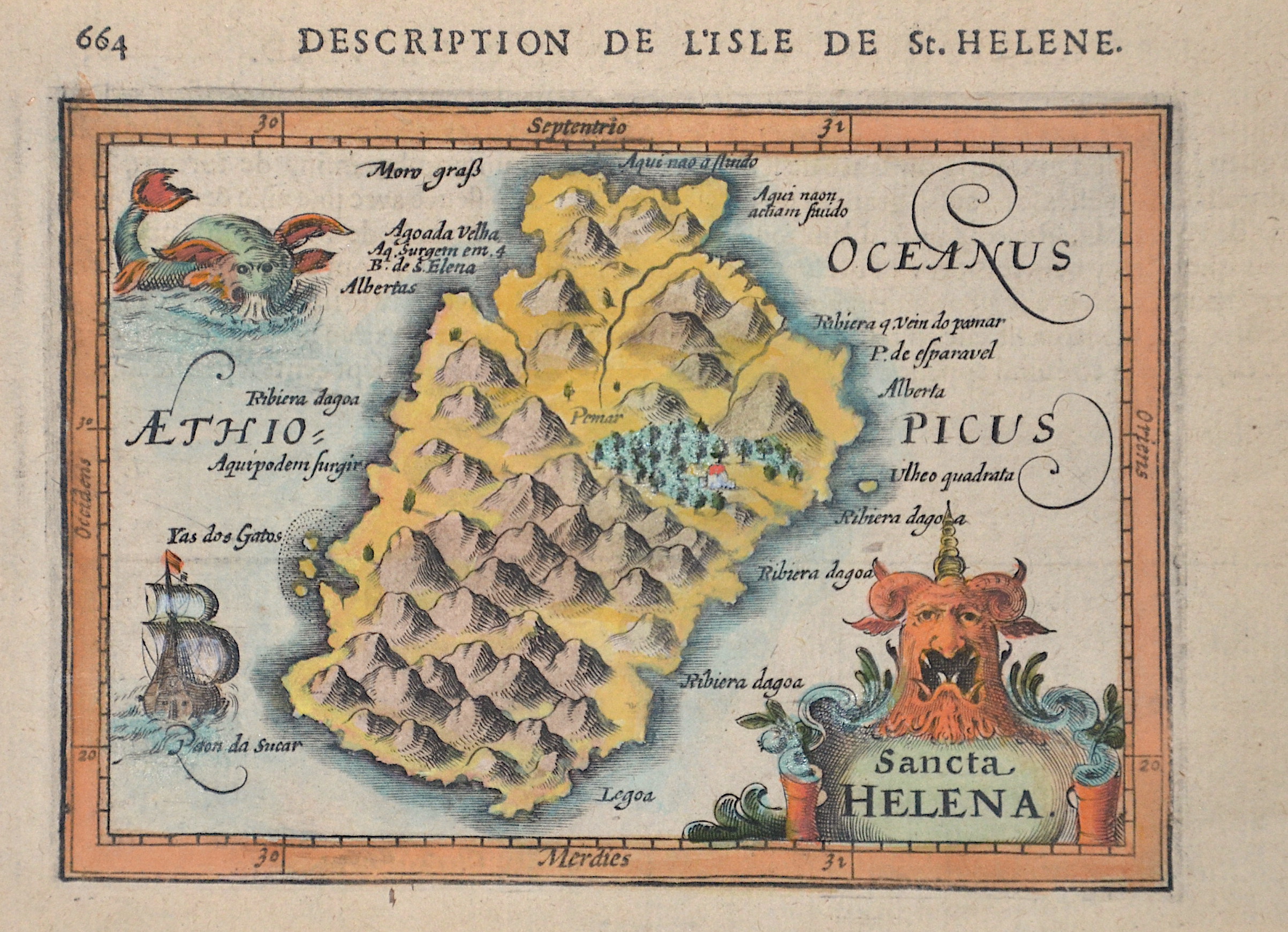 Bertius Petrus Sancta Helena. / 664 Description de l’isle de St. Helene.