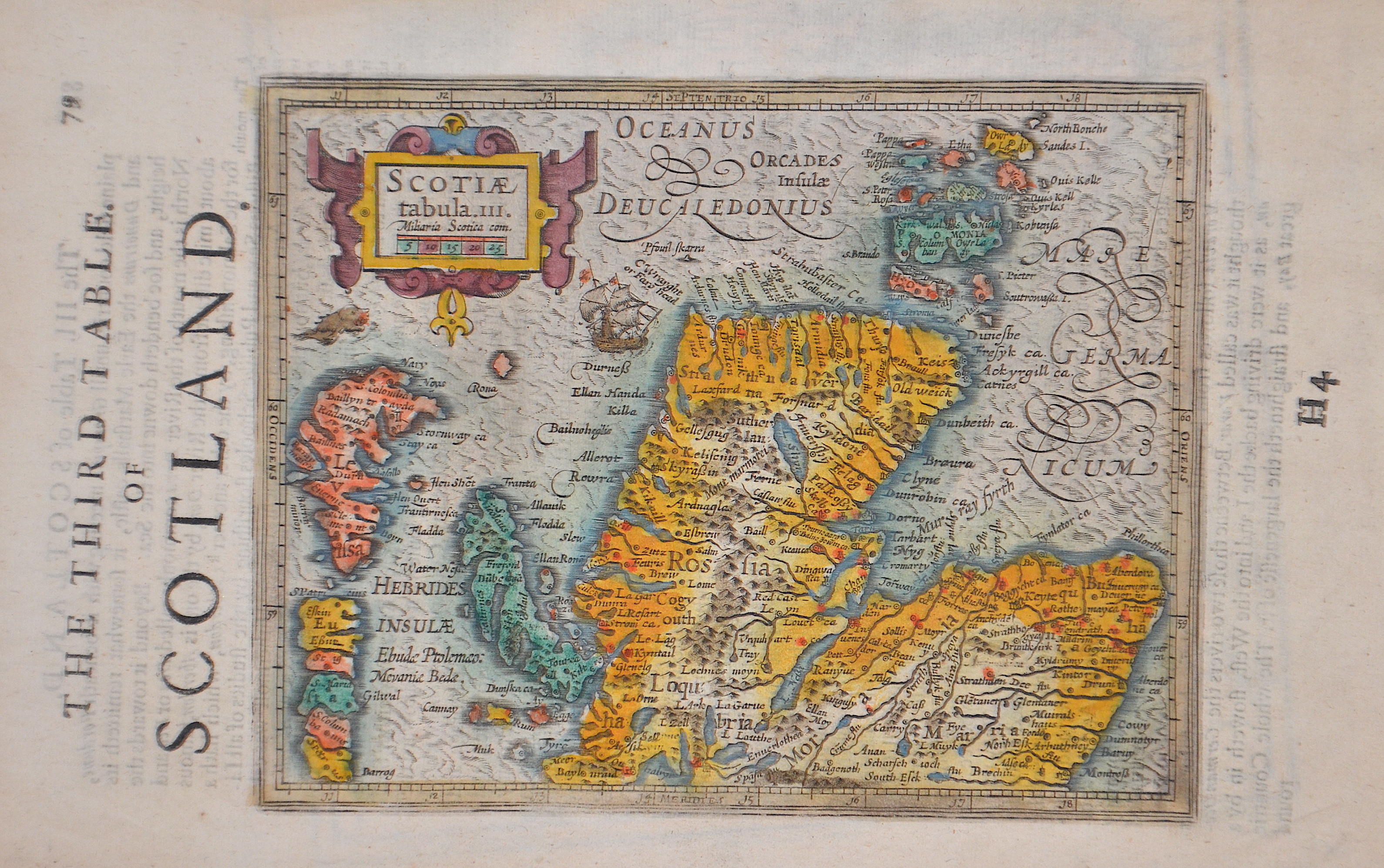 Sparke Michael The third table of Scotland. / Scotiae tabula. III.