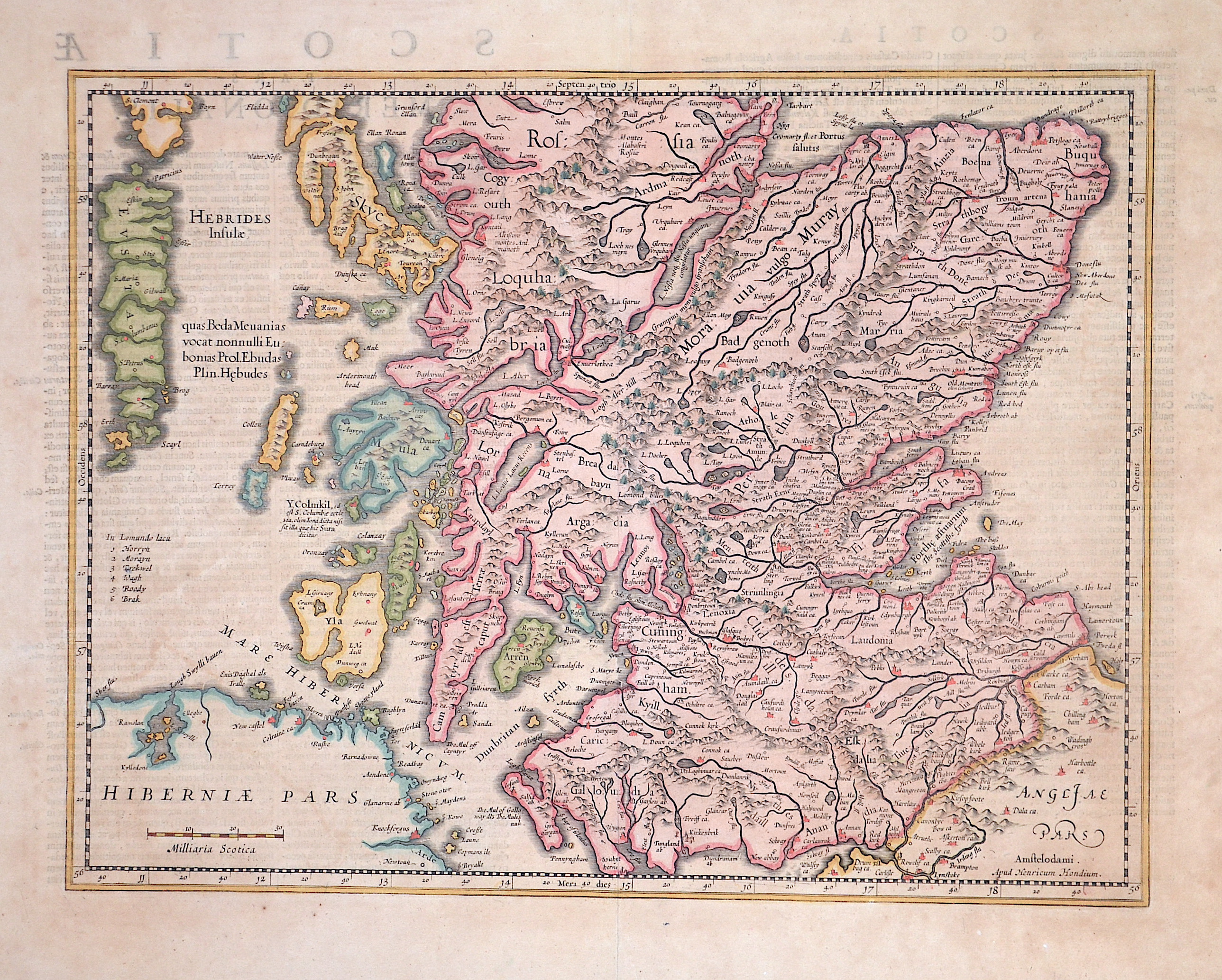 Hondius Hendrik Scotiae pars Meridionalis.