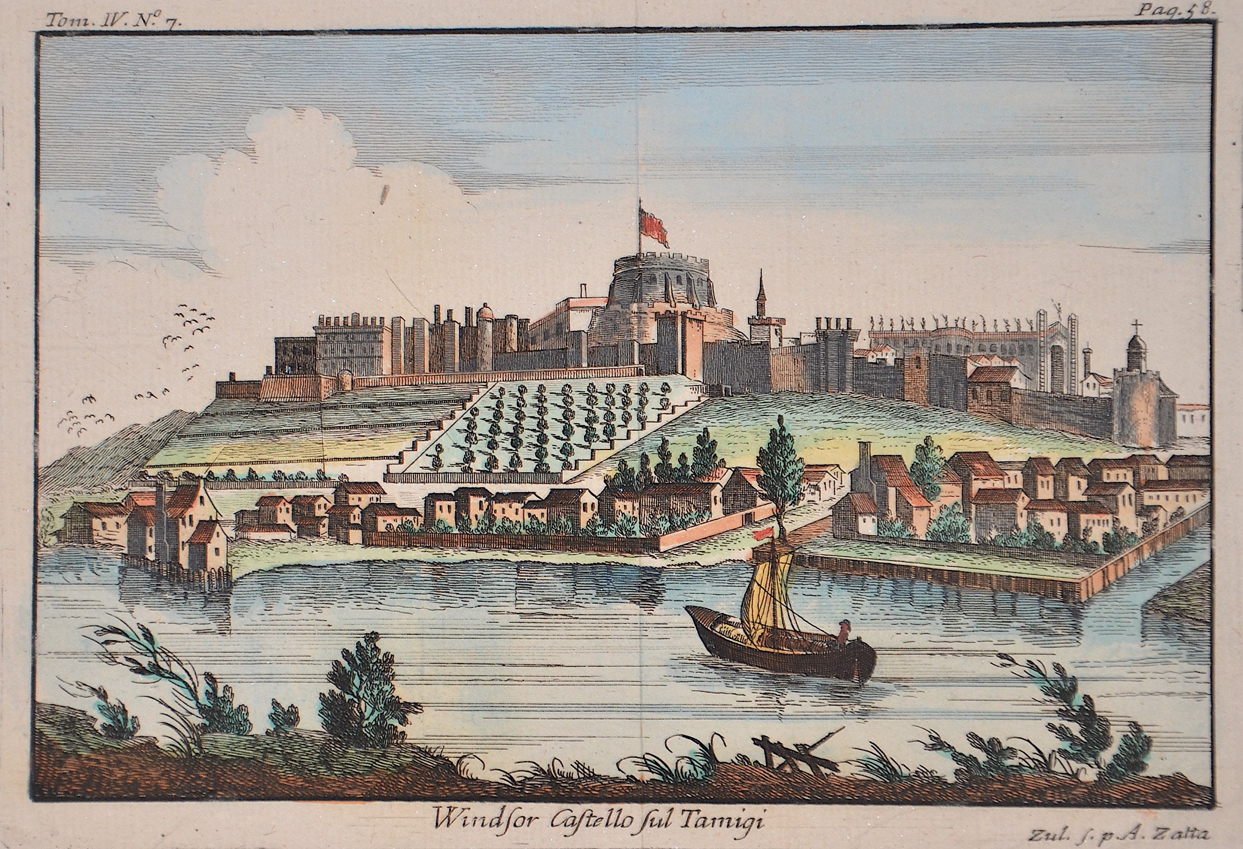 Zatta Antonio Windsor Castello sul Tamigi