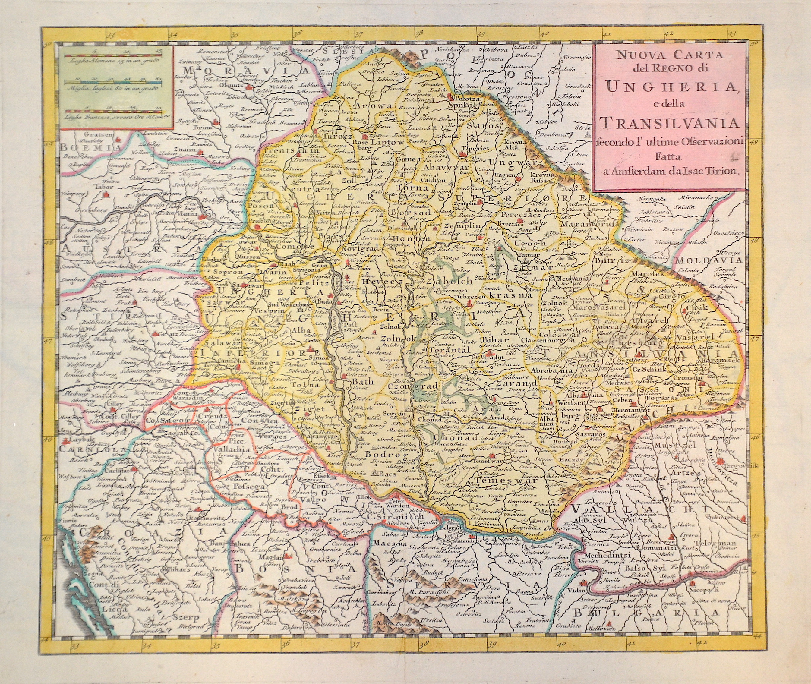 Tirion  Nuova Carta de regno di Ungheria e della Transilvania…