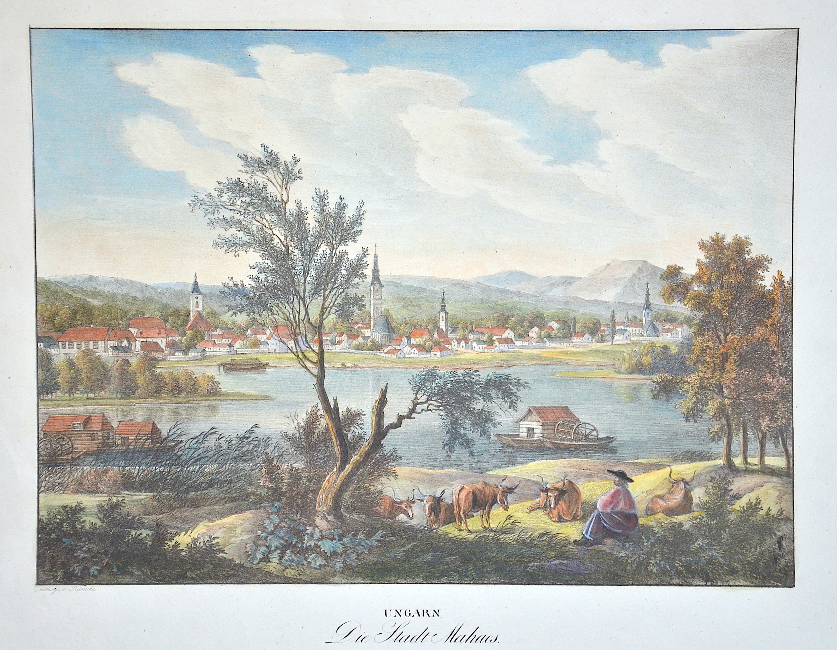 Kunike  Ungarn Die Stadt Mahacs.