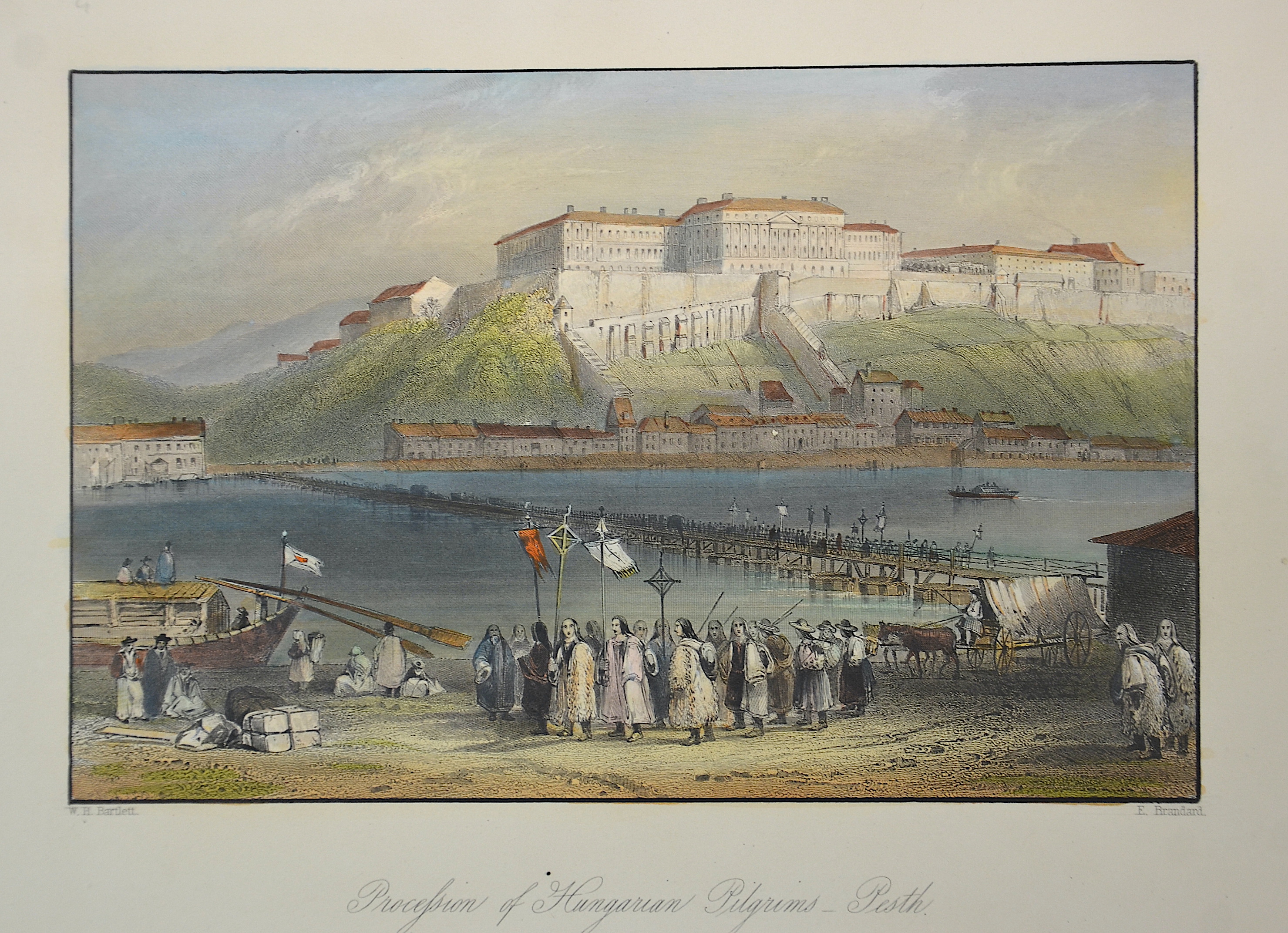 Brandard Procession of Hungarian Pilgrims-Pesth.