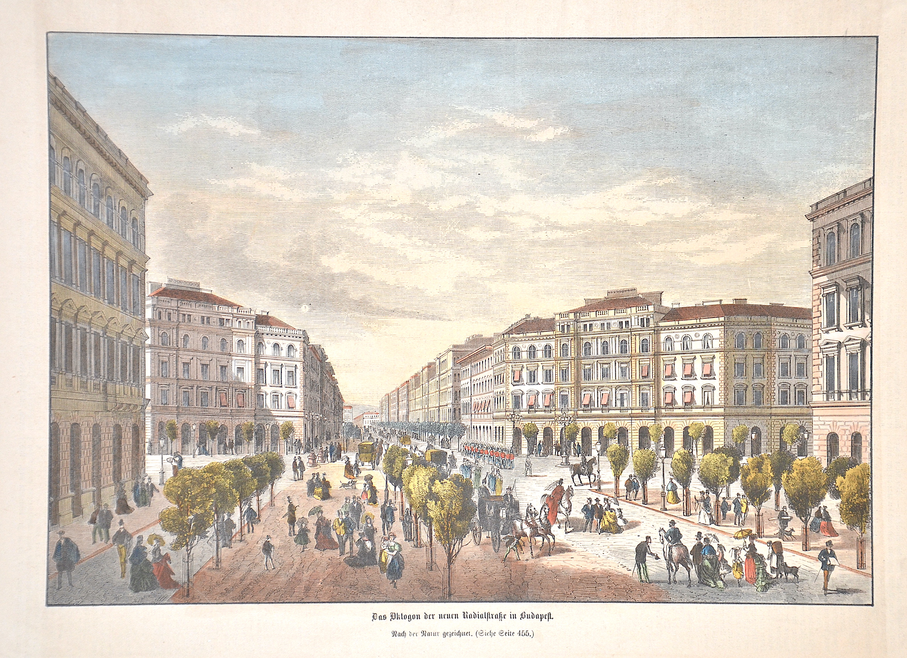 Neue Illustrirte Zeitung Das Oktogon der neuen Radialstraße in Budapest.