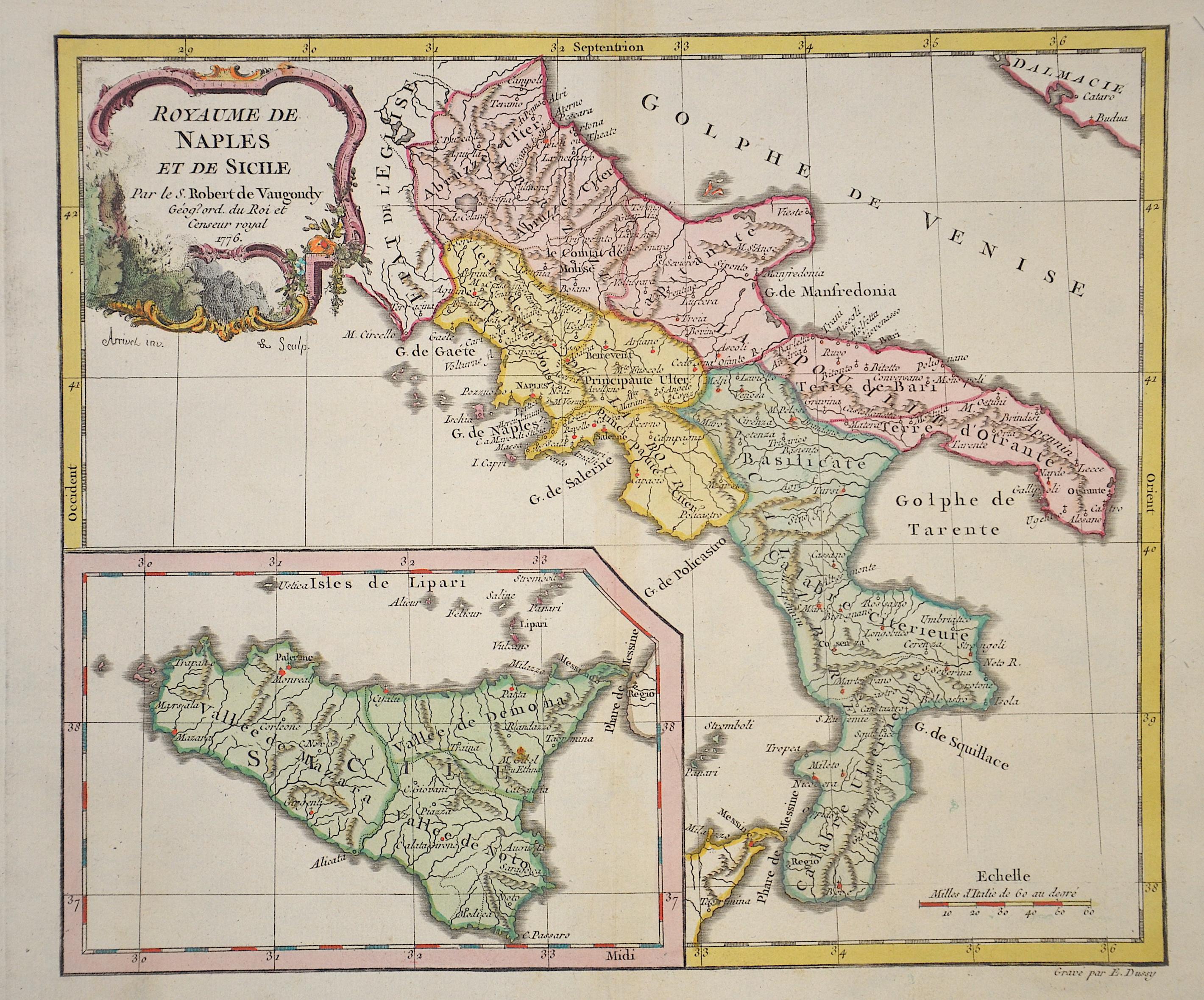 Vaugondy,de Robert Royaume de Naples et de Sicile
