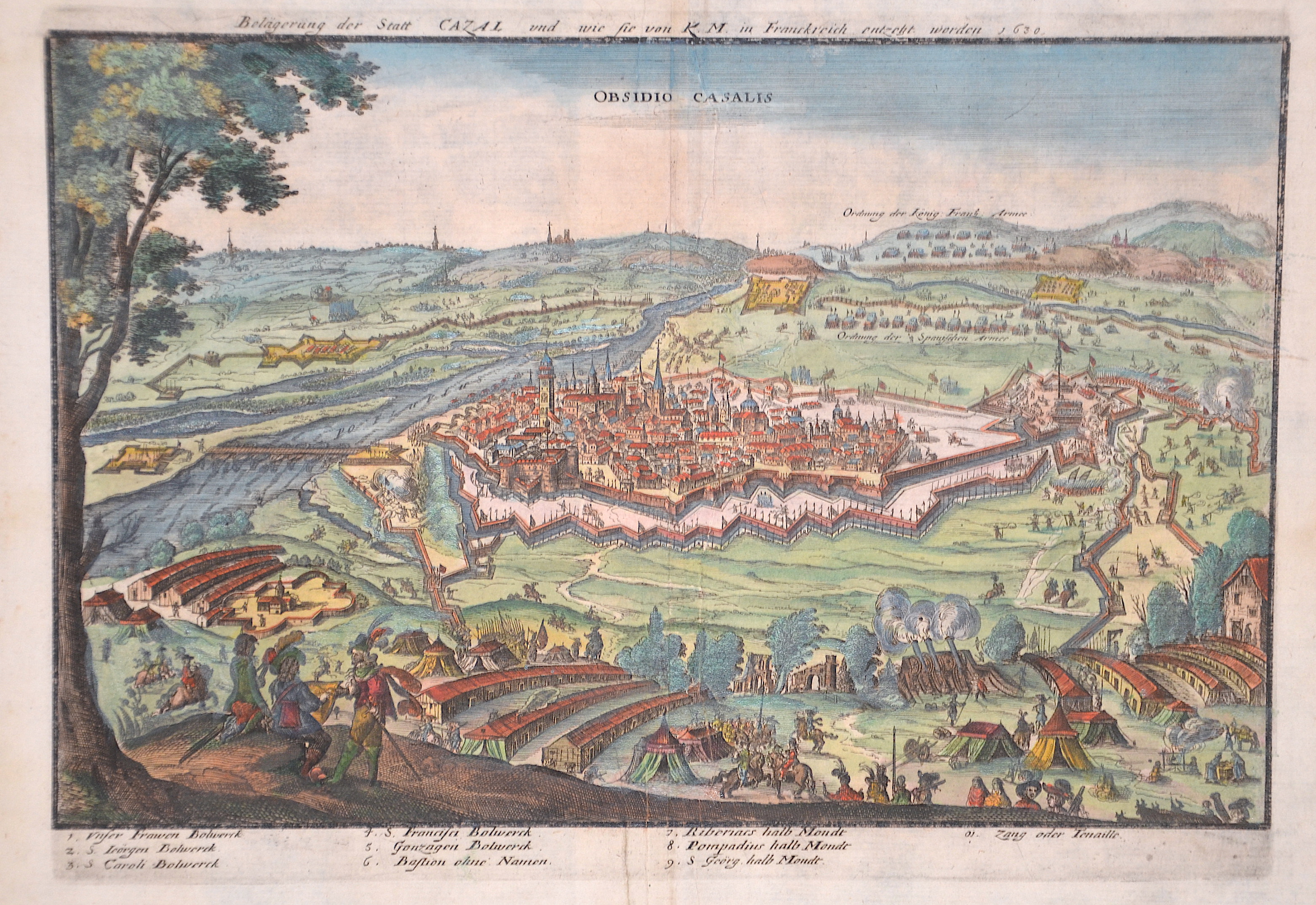 Merian Matthäus Belägerung der Statt Cazal und wie sie von K.M. in Frankreich entzetzt worden 1630
