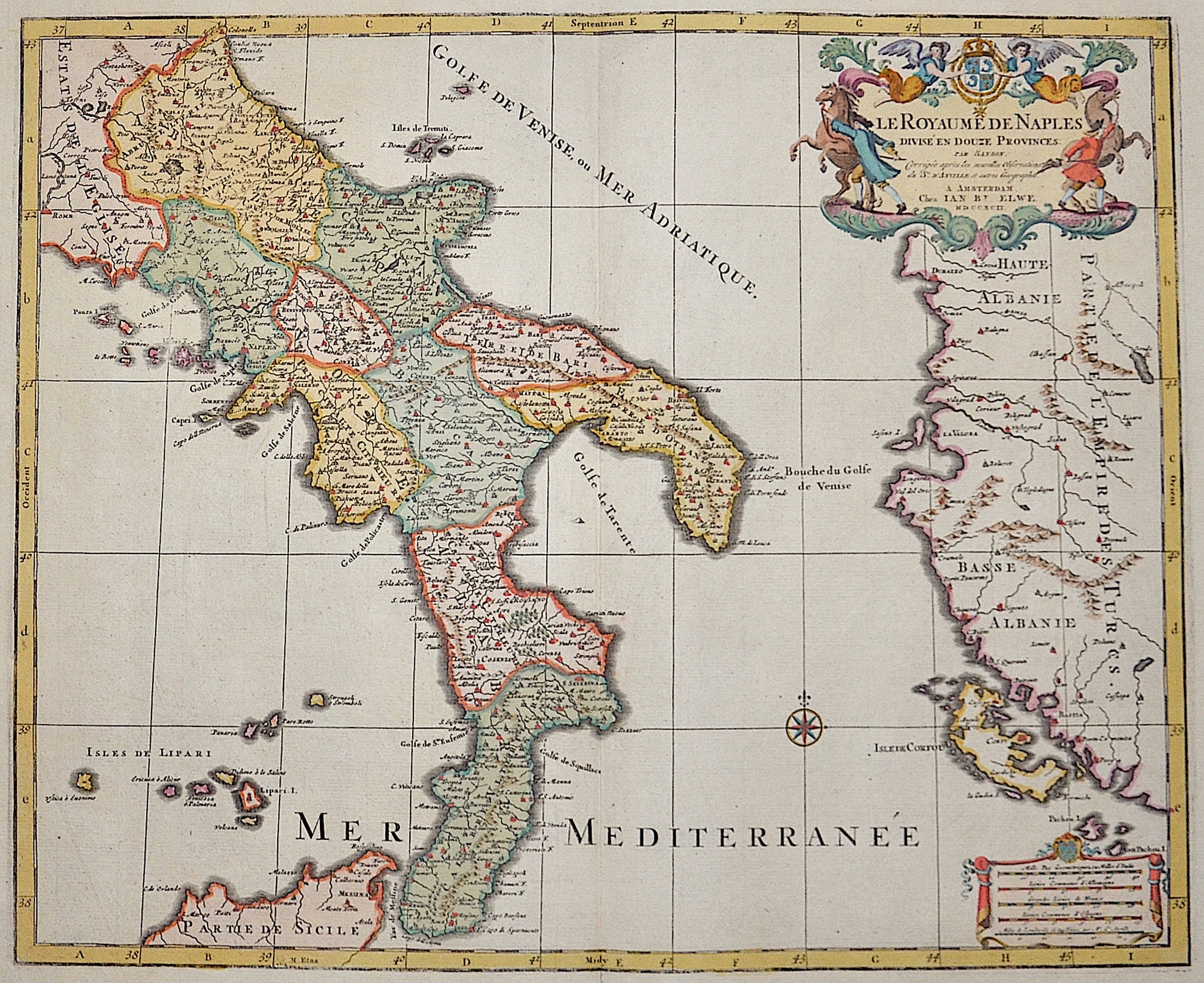 Elwe  Le Royaume de Naples divisé en douze provinces.