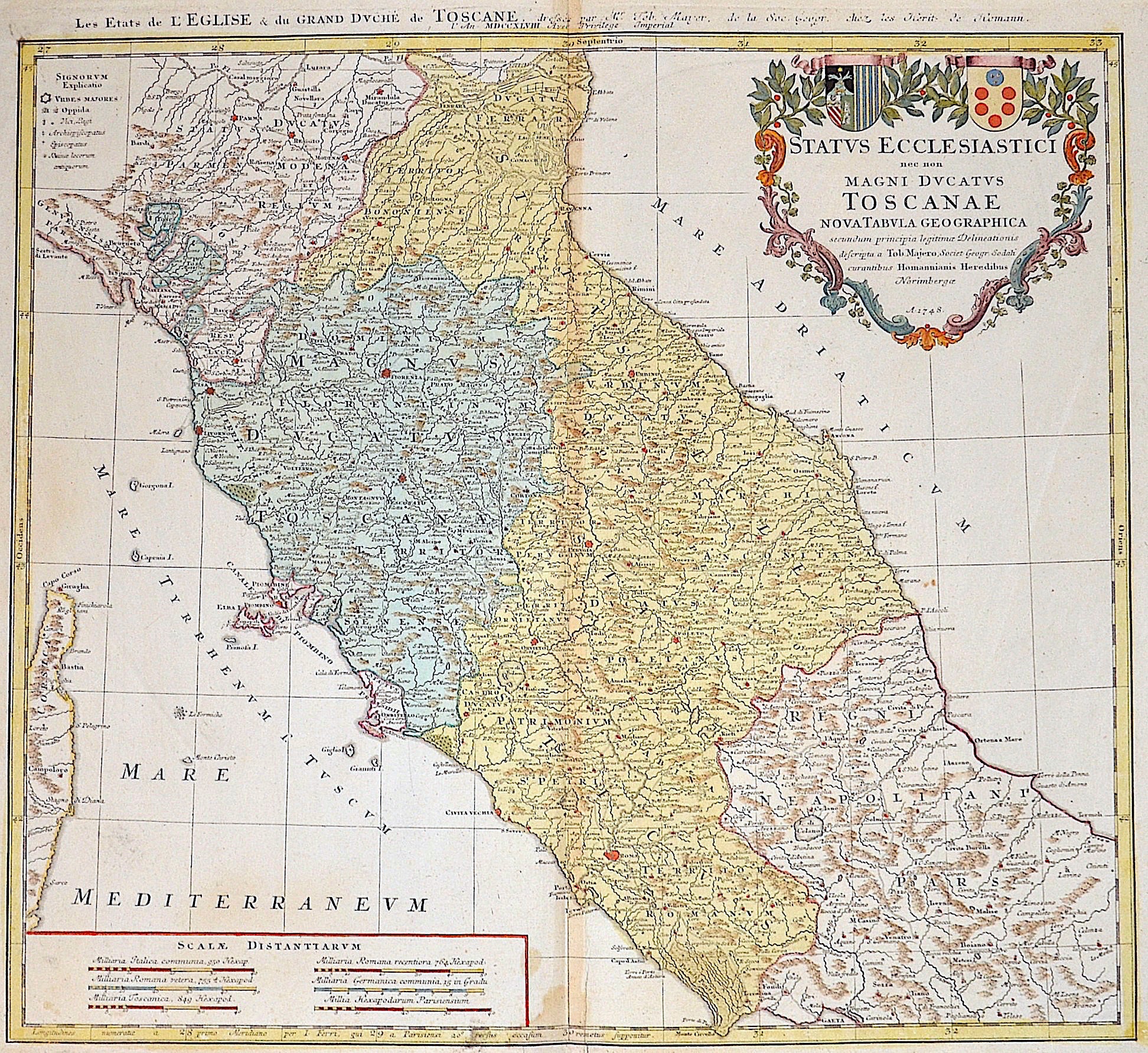 Homann Erben  Status Ecclesiastici nec non Magni ducatus Toscanae nova Tabula Geographica..