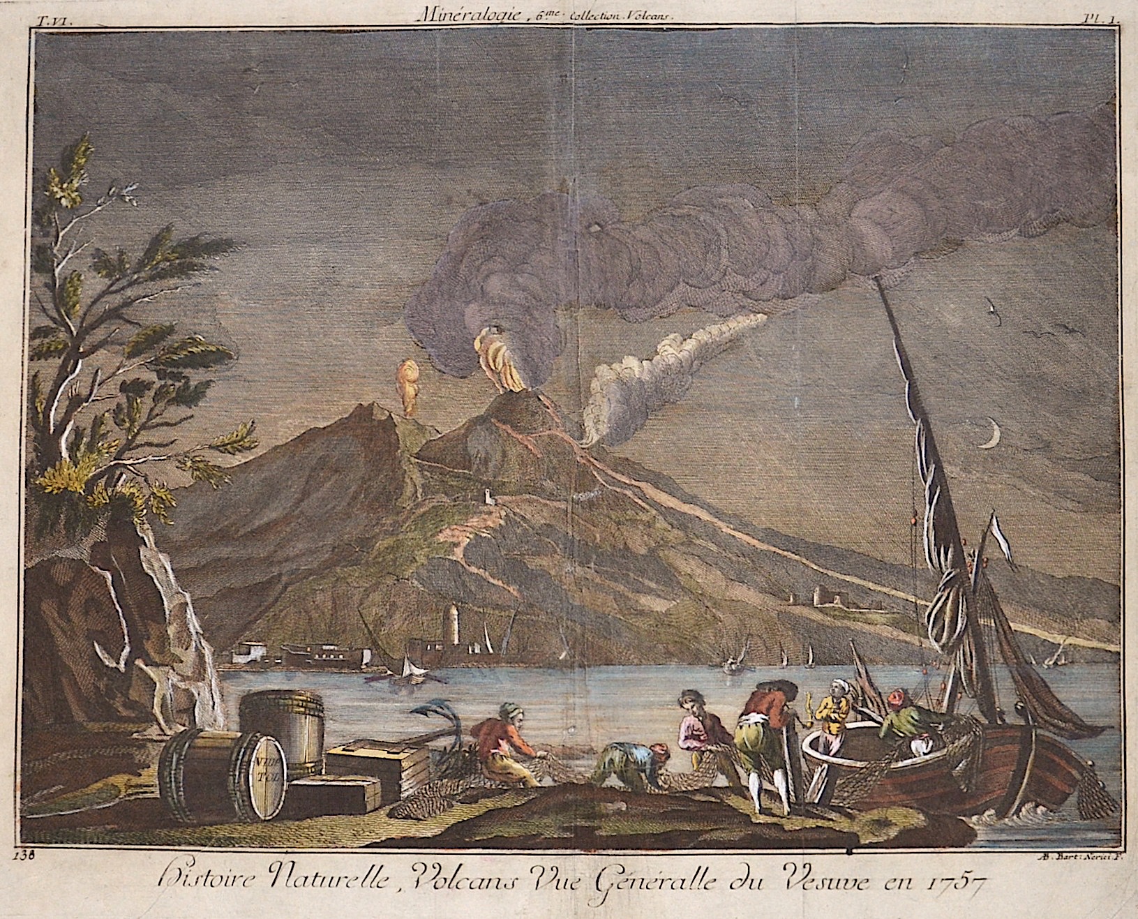 Anonymus  Histoire Naturelle, Volcans Vue Generalle du Versuve en 1757