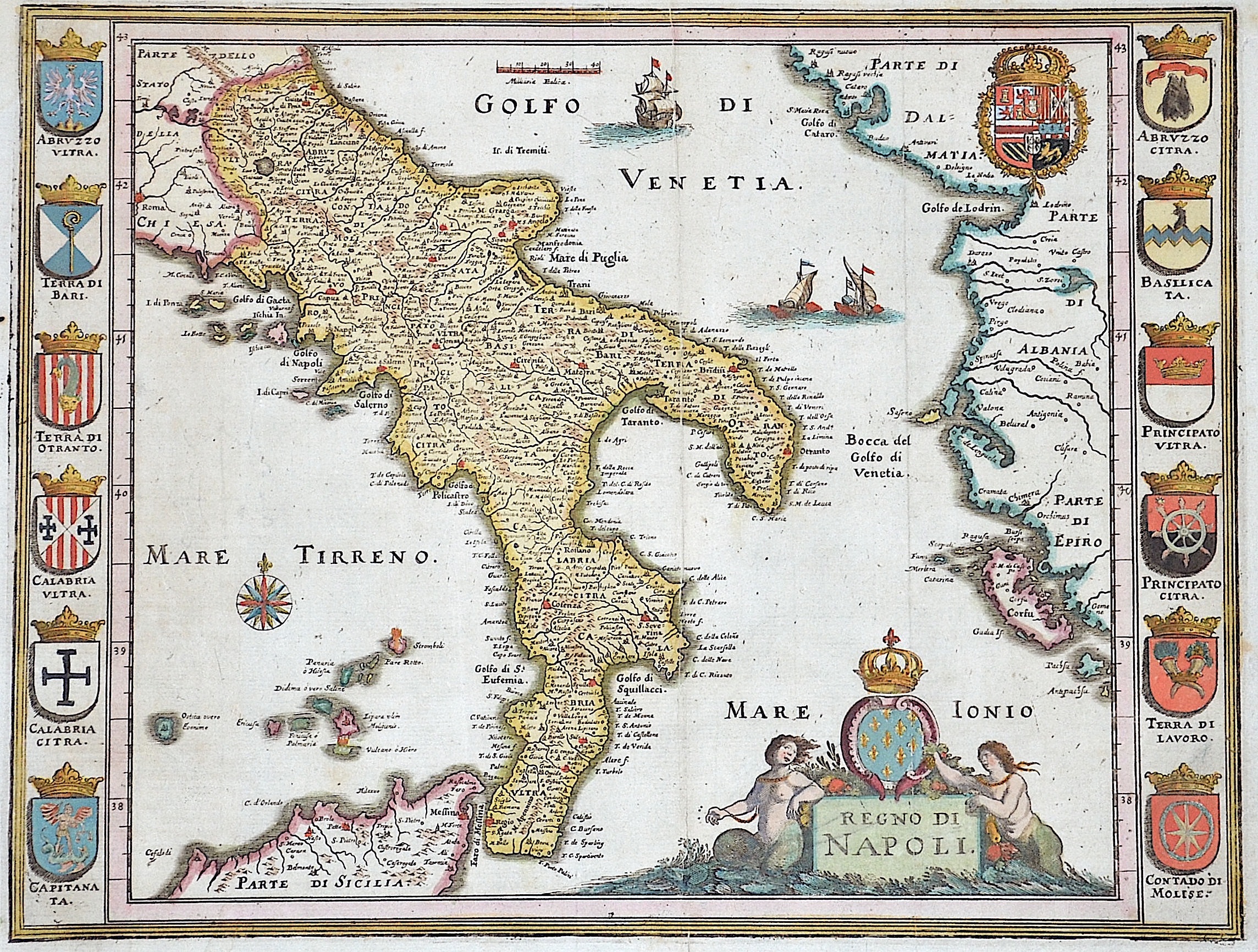 Merian  Regno di Napoli.