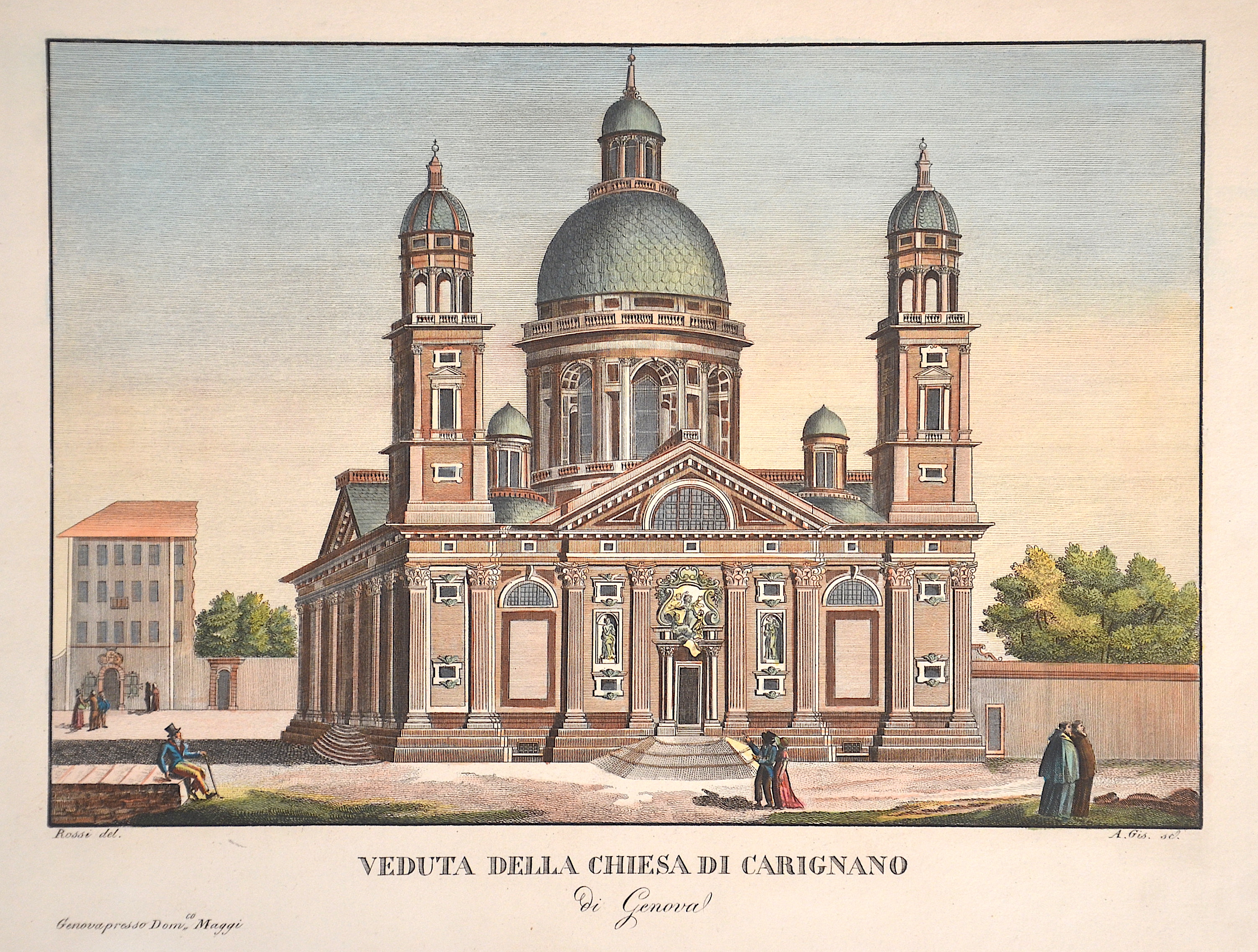 Rossi  Veduta della Chiesa di Carignano di Genova
