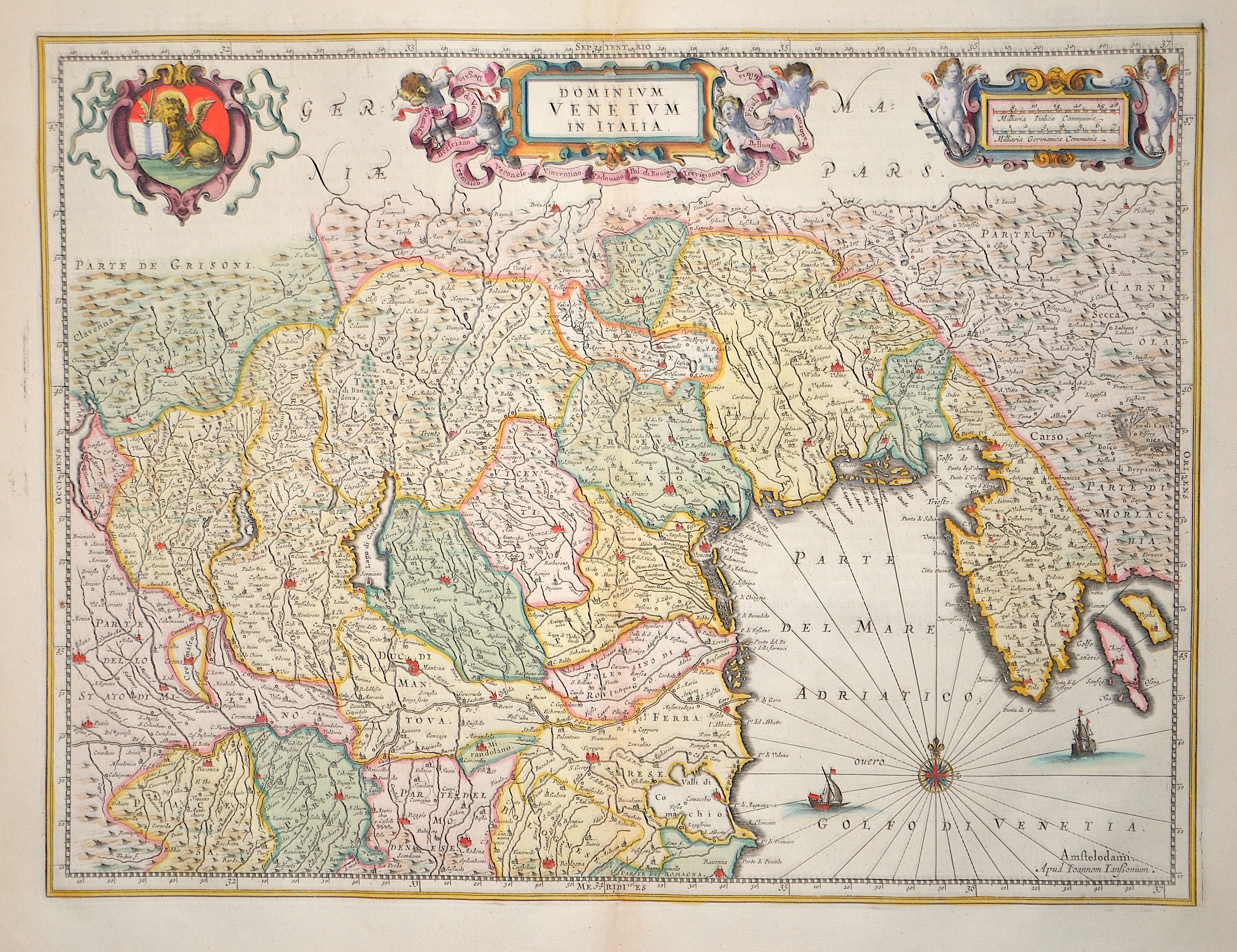 Janssonius  Dominium Venetum in Italia.