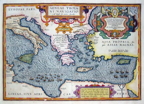 Ortelius Abraham Aeneae Trioani Navigatio ad Virgisij sex priores Aeneidos