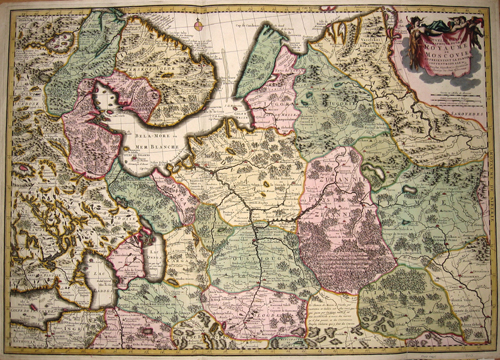 Visscher Nicolas Nouvelle carte geographique du grand Rauyome de Moscovie…..