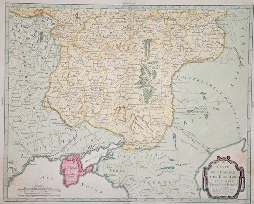 Bourgoin  Carte de l´Empire des Russies en Europe partie meridionale