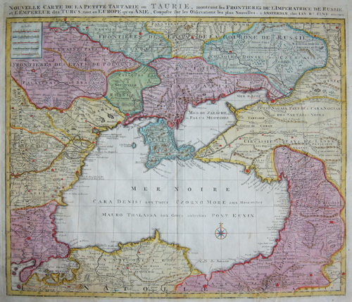 Elwe  Nouvelle Carte de la petite Tartarie ou Turie , montrant les frontières de l´imperatrice de Russie…
