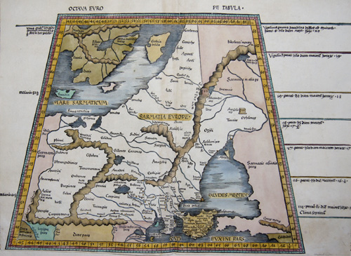 Ptolemy/Waldseemüller- Johann Schott Claudius Octava Europe Tabula