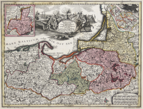 Seutter Matthias Borussiae regnum cum adjacentisbus Regionibus mappa Geographica…..