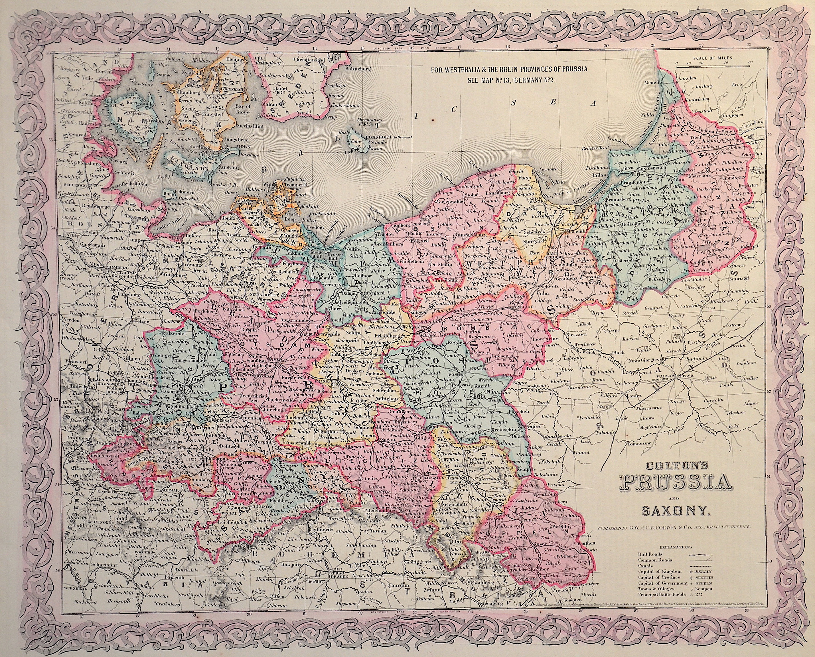 Colton/Hutchins  Colton’s Prussia and Saxony.