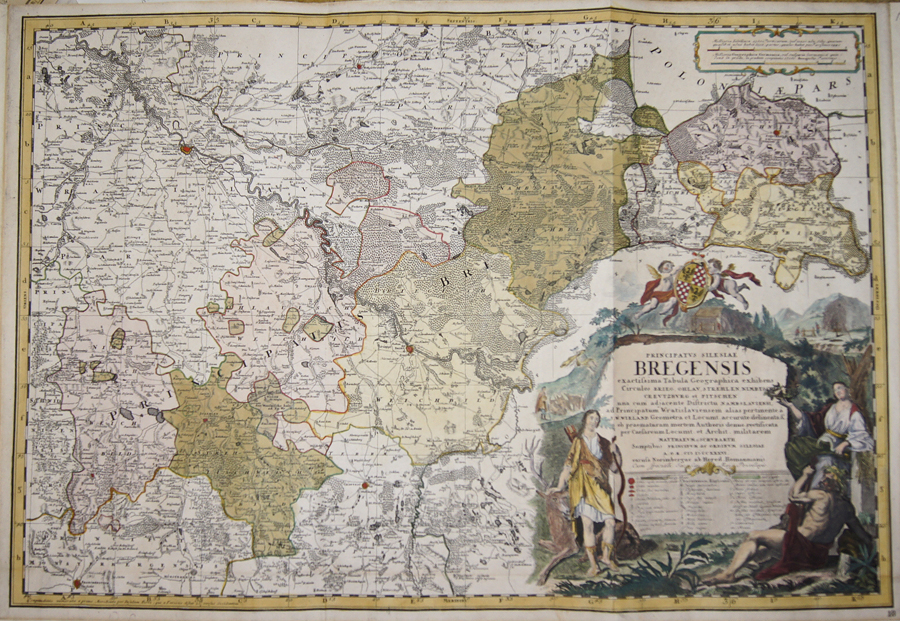 Homann Erben R.J. & Julien Principatus Silesiae Bregensis exactissima Tabula Geographica…