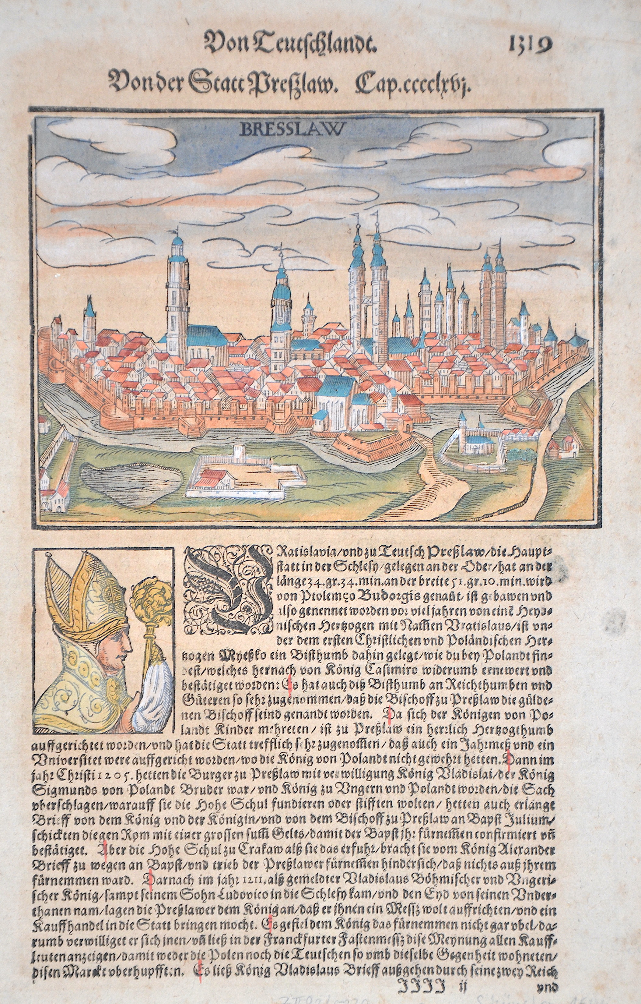 Münster Von der Statt Preßlaw / Von Teutschlandt. 1319