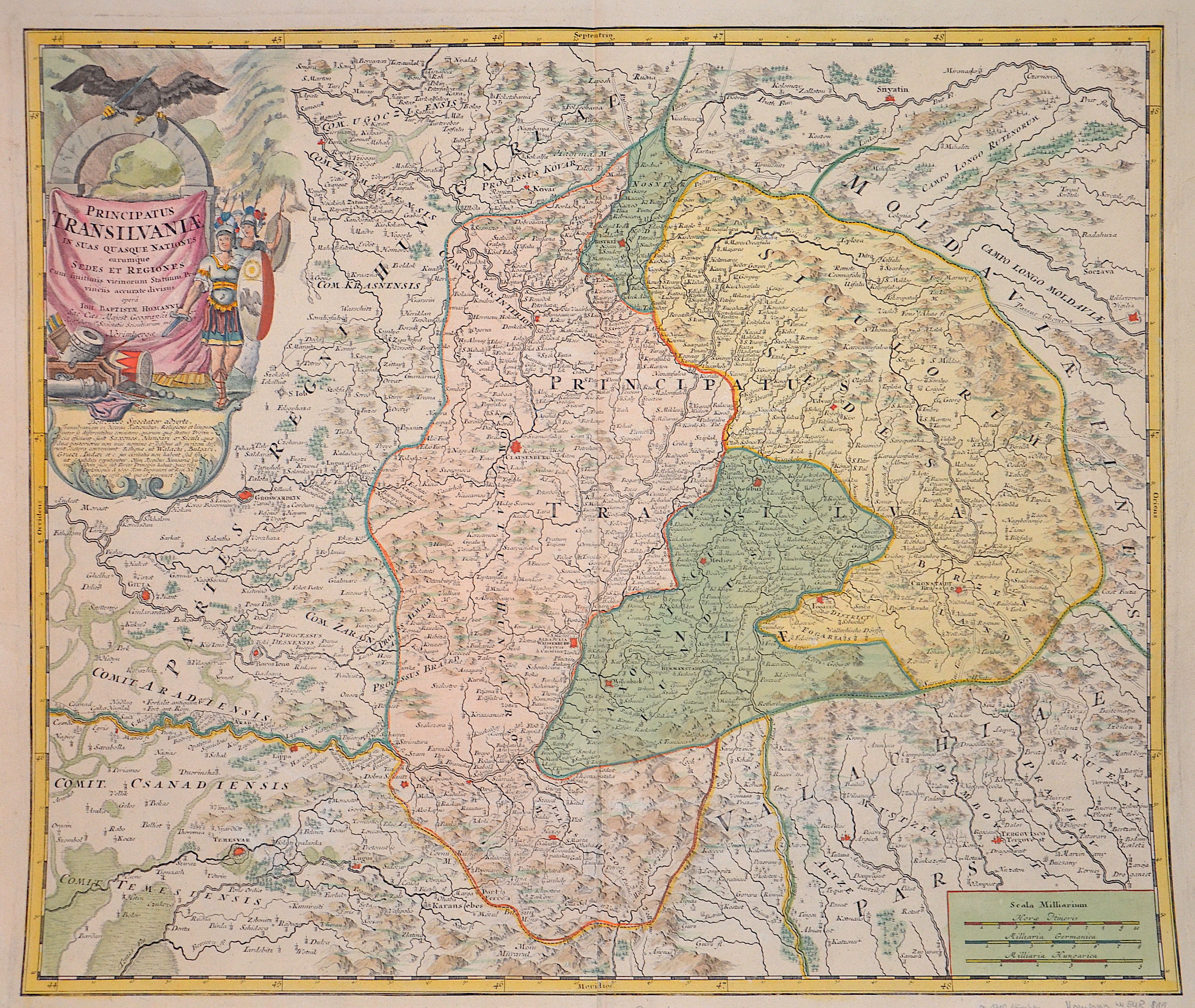 Homann Johann Babtiste Principatus Transilvaniae in suas quasque nationes….