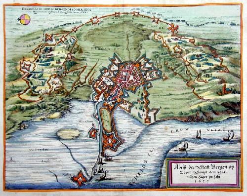 Merian  Abriss der Statt Bergen op Zoom Sampt dem Spanischen Läger im Jahr 1622