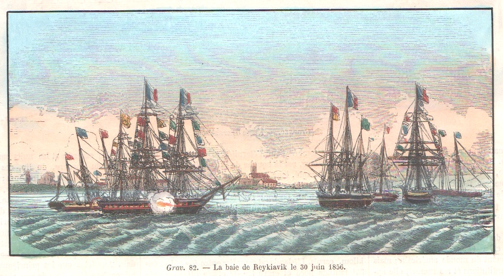 Anonymus  La baie de Reykiavik le 30 juin 1856.
