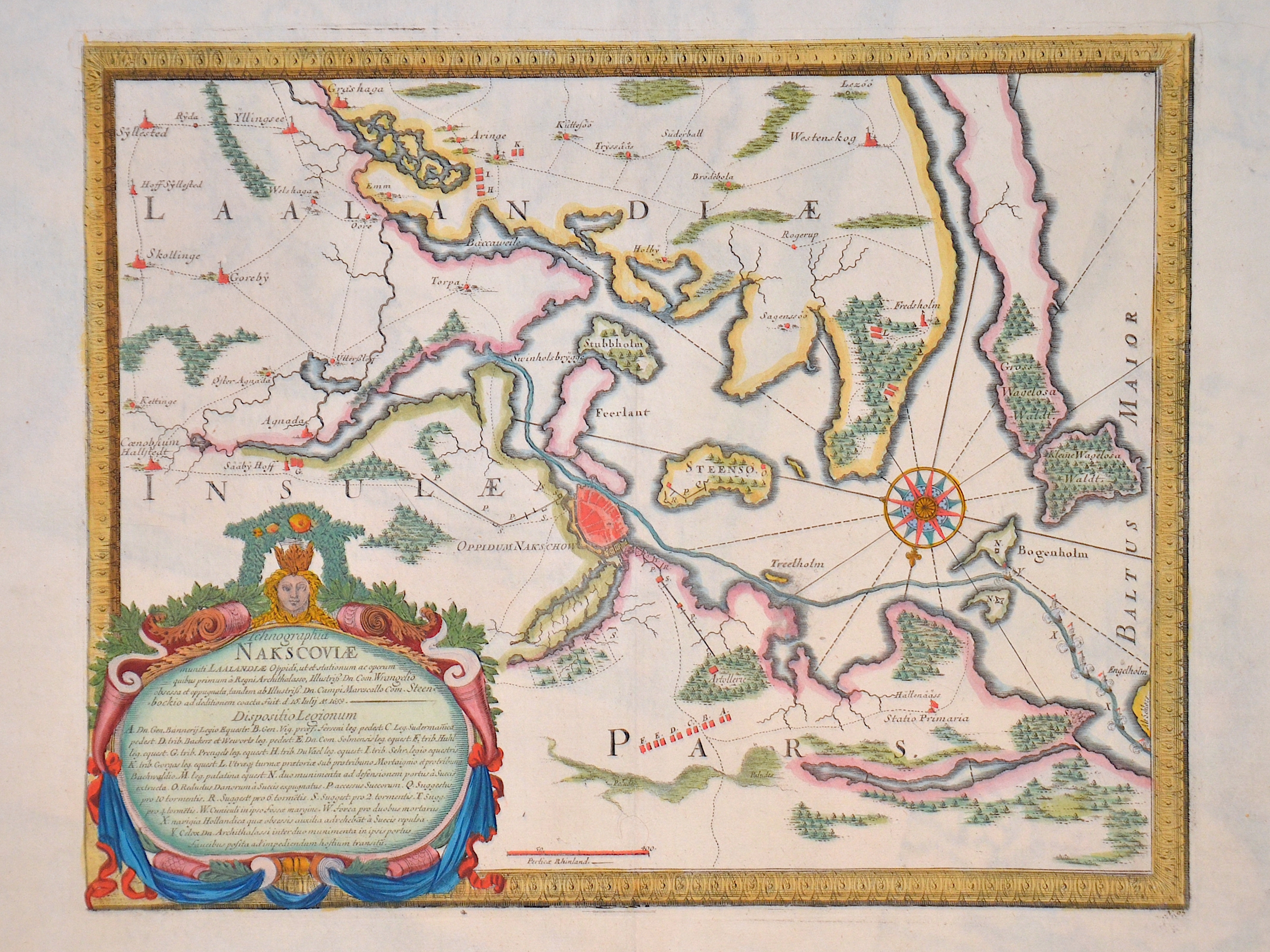Dahlberg Graf Erik Jönsson Ichnographia Nakscoviae muniti Laalandiae Oppidi,.