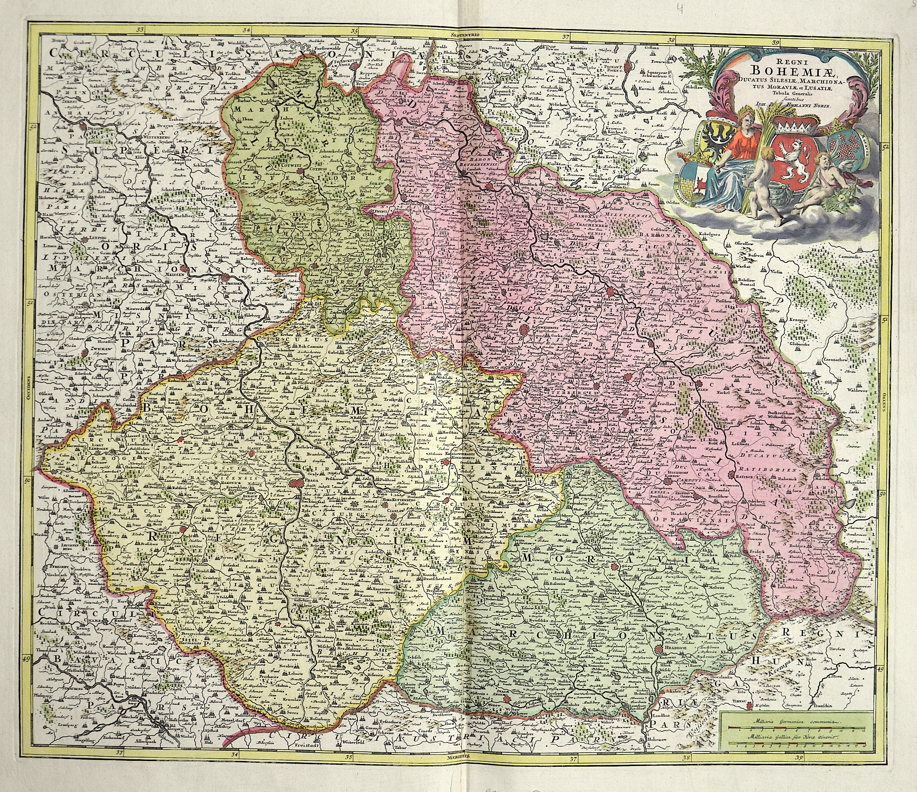 Homann Johann Babtiste Regni Bohemiae, ducatus Silesiae marchionatus Moraviae et Lusatiae