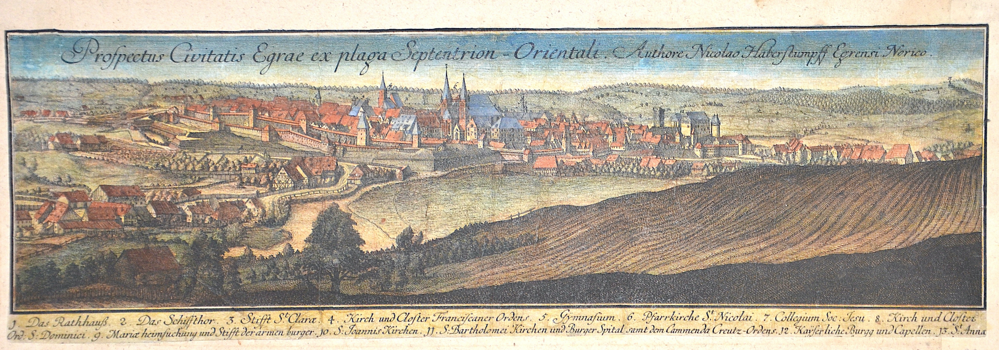 Haberstumpf Johann Nicolaus Prospectus Civitatis Egrae ex plaga Septentrion – Orientali.