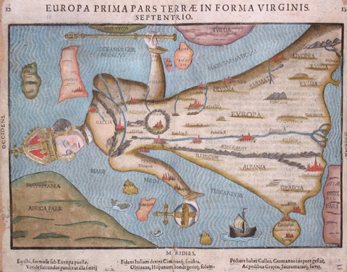 Bünting Heinrich Europa prima pars Terrae informa virginis
