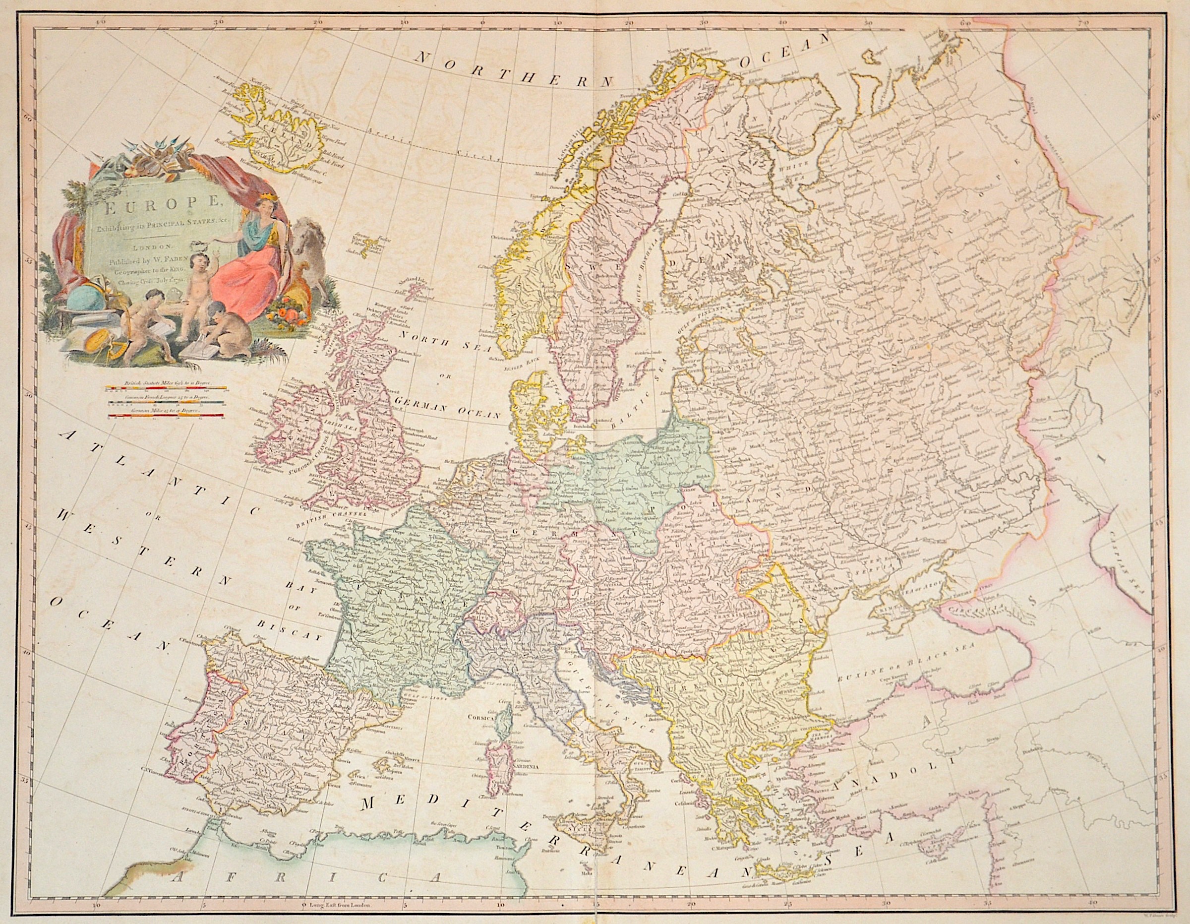 Faden William Europe, Exhibiting its principal states.
