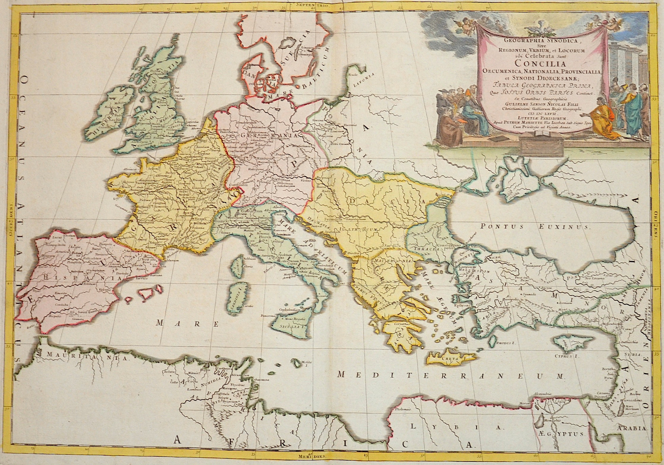Sanson Nicolas Geographia Synodica, Sive Regionum, Urbium, et Locorum ubi Celebrata Sunt  Concilia..