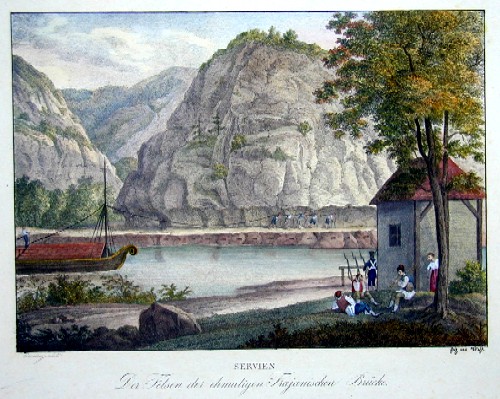 Kunike Adolf Friedrich Servien der Felsen der ehemaligen frayanischen Brücke