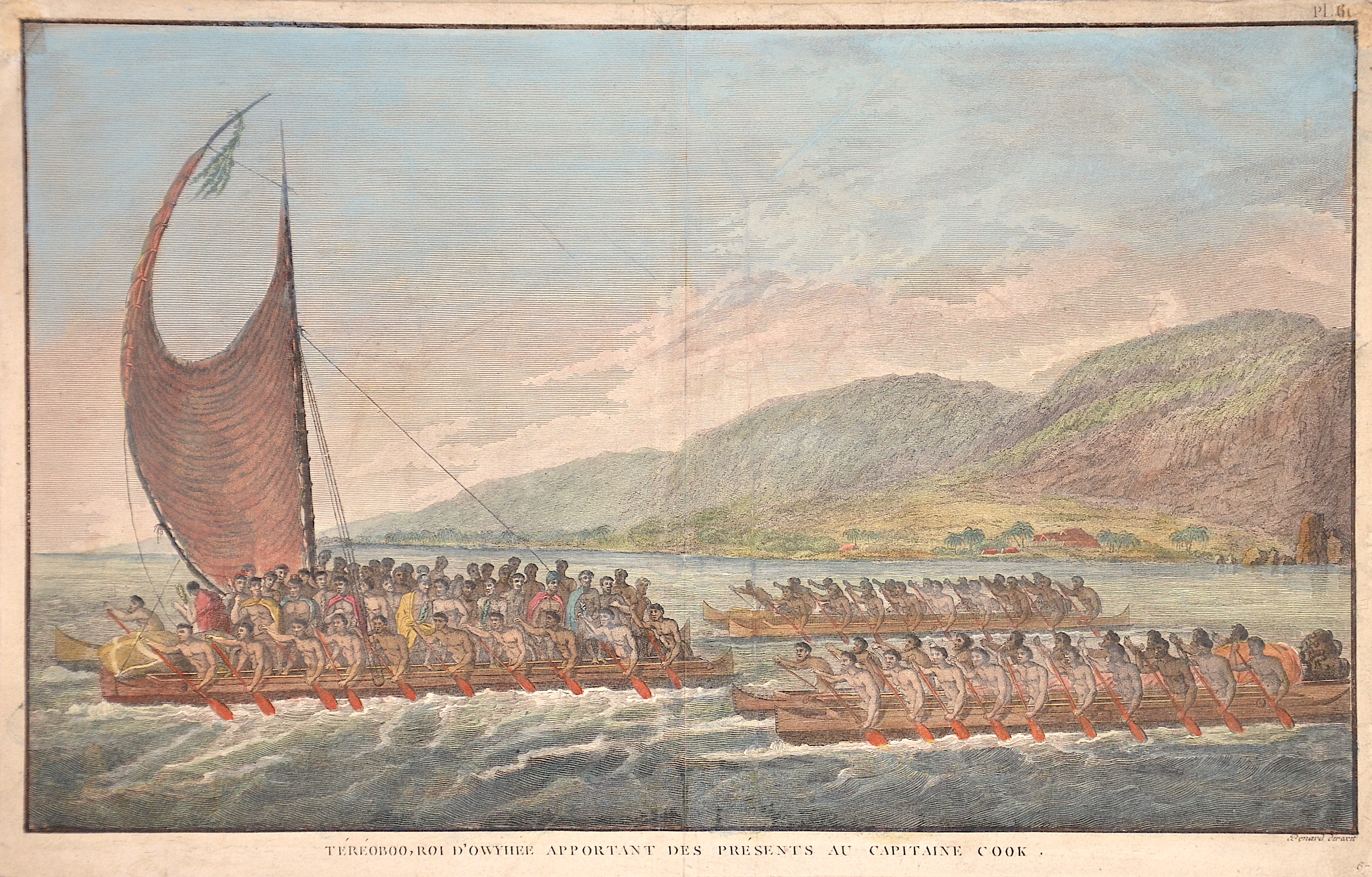 Hogg Alexander Terreoboo, roi d´Owyhee apportant des presents auxcapitaine Cook