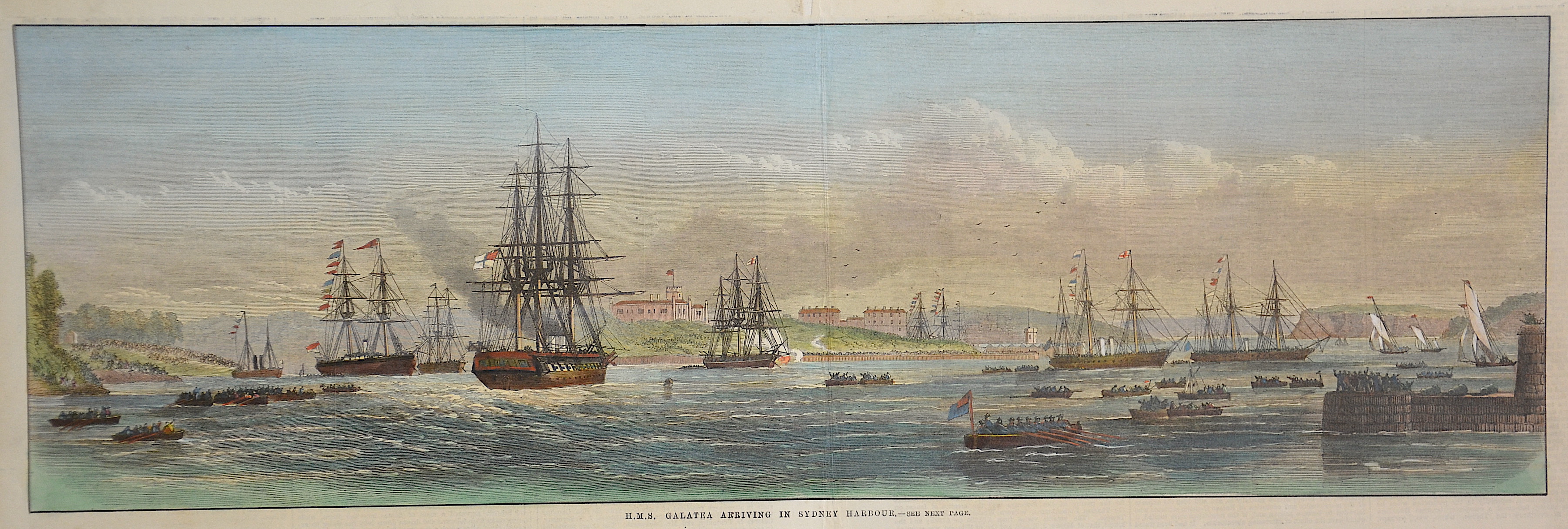 Anonymus  H.M.S. Galatea arriving in Sydney harbour