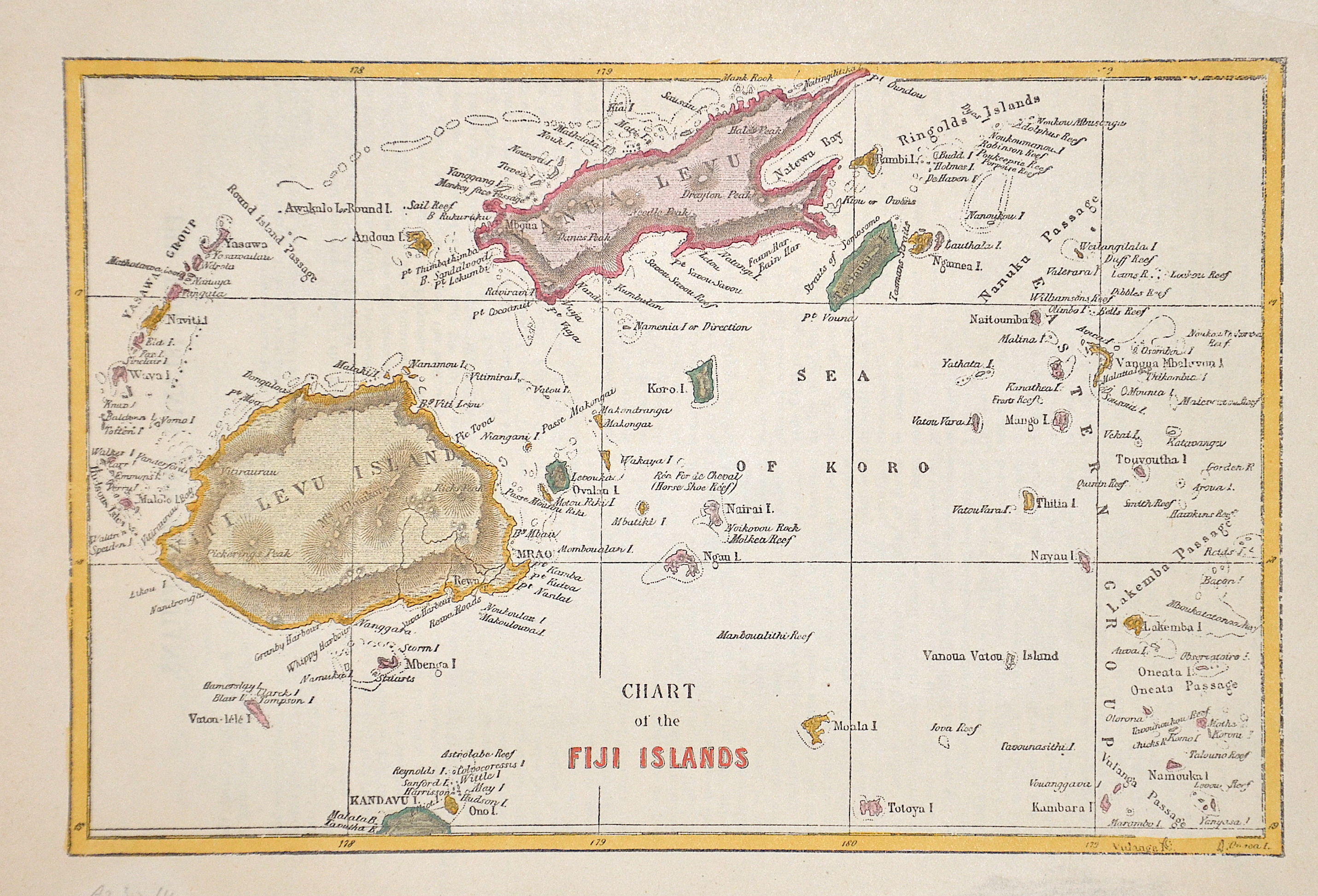Anonymus  Chart of the Fiji Islands
