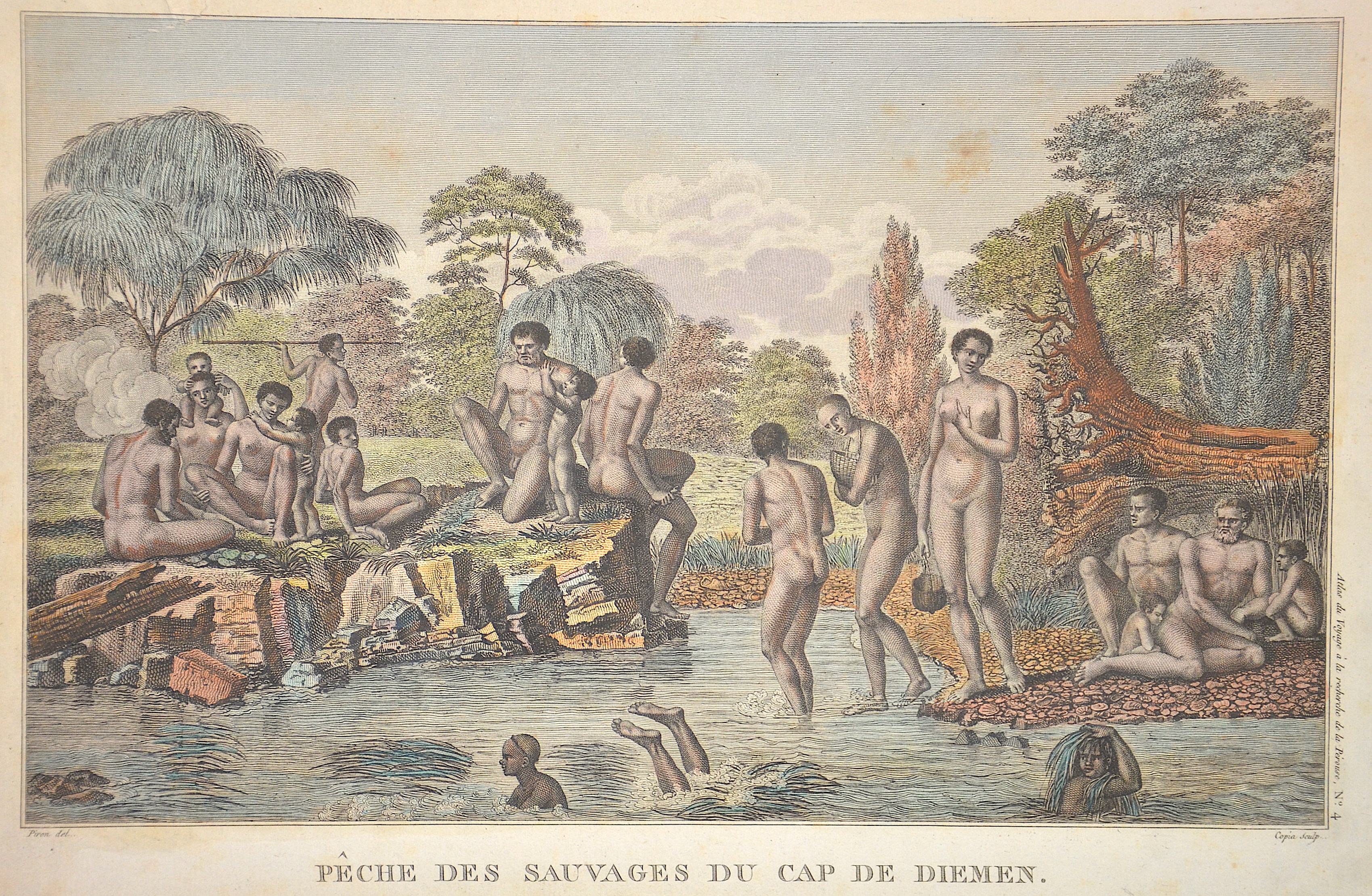 Pérouse, la Jean Francois Peche des sauvages du Cap de Diemen.