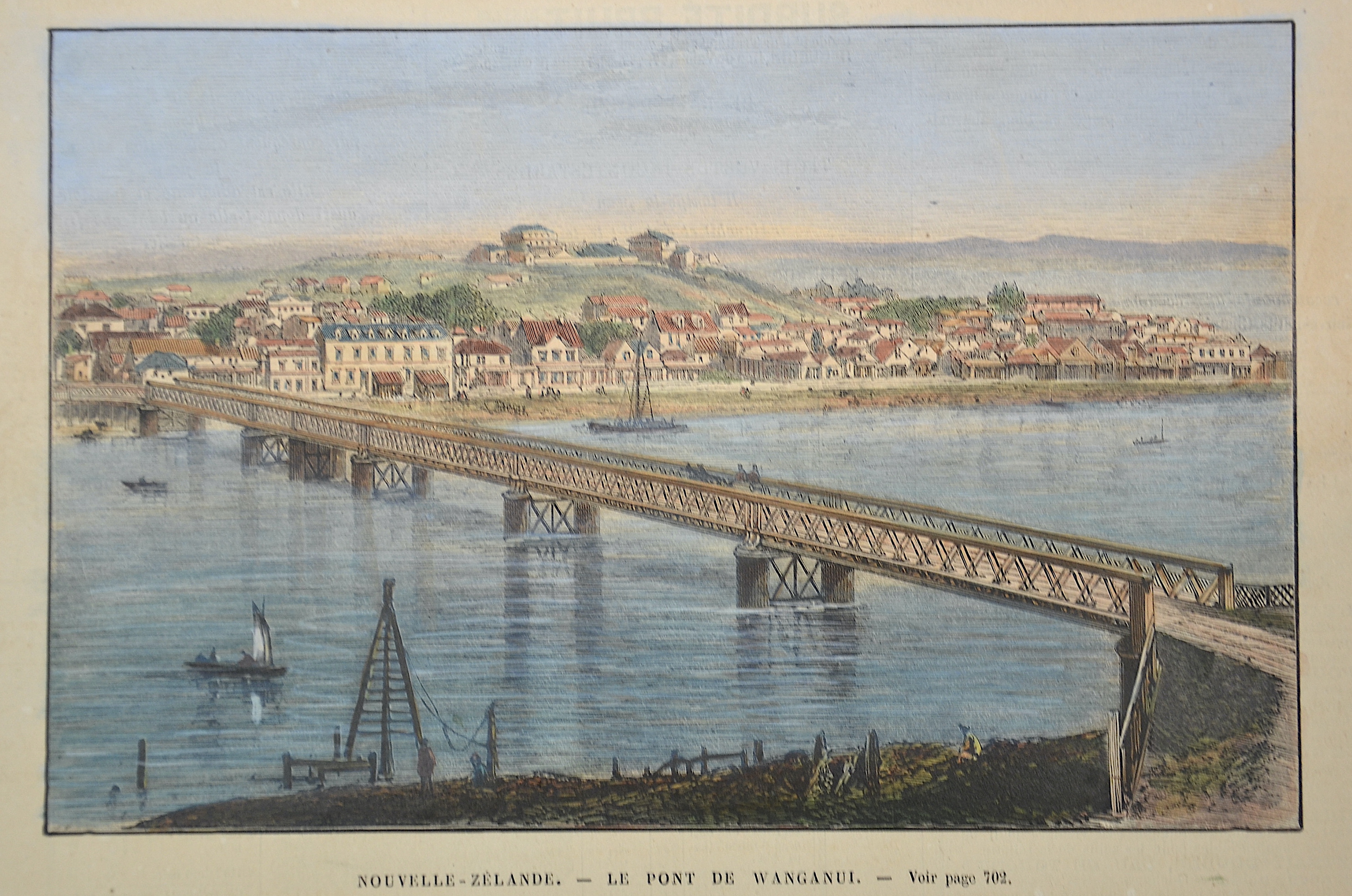 Anonymus Nouvelle-Zelande. Le Pont de Wanganui.
