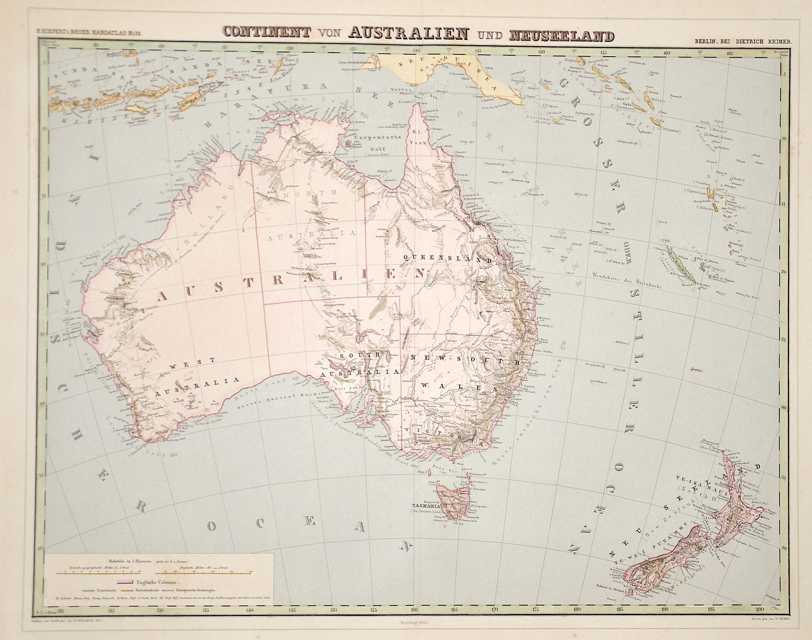 Herzberg H. Continent von Australien und Neuseeland"