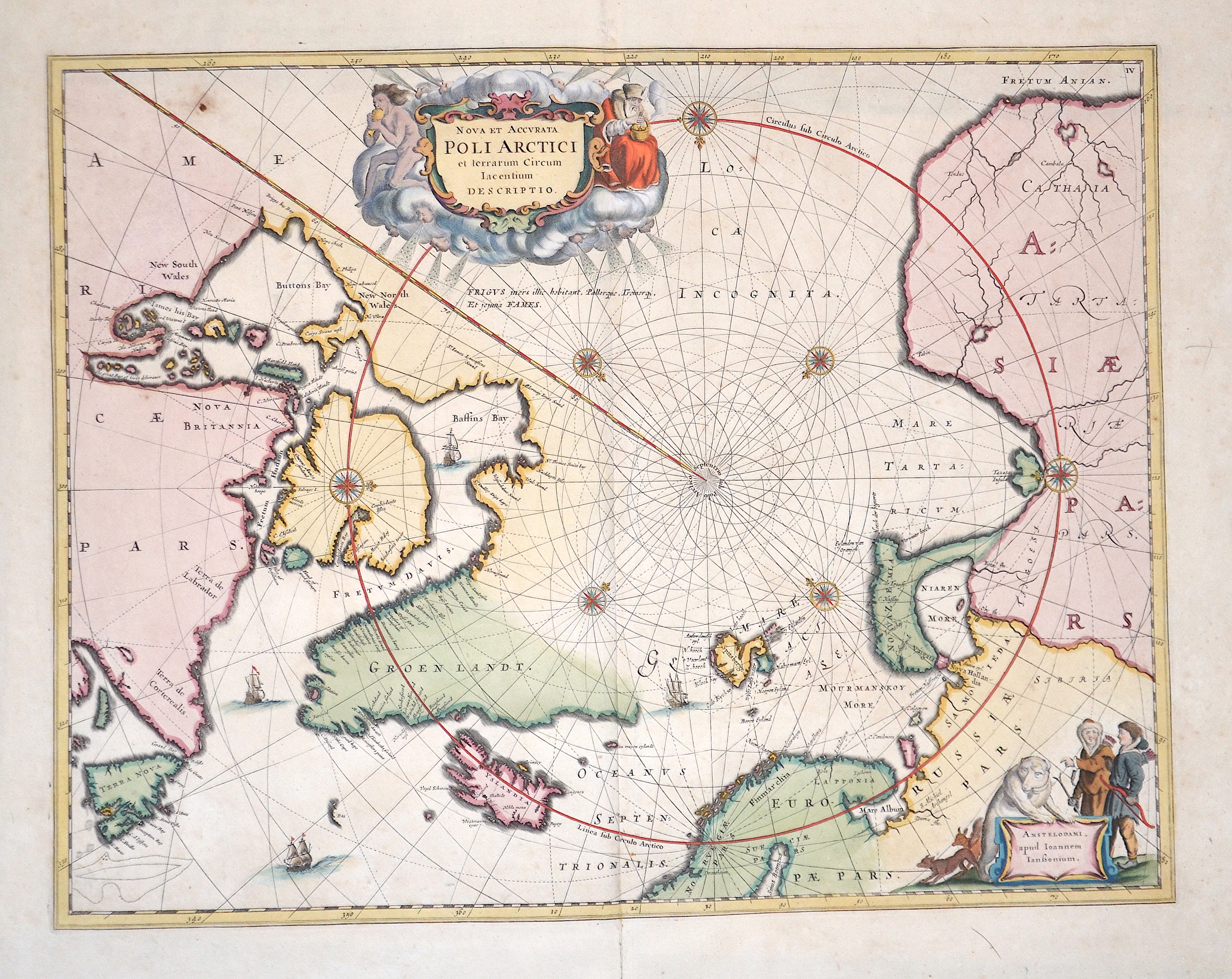 Janssonius Johann Nova et Accurata Poli Arctici
