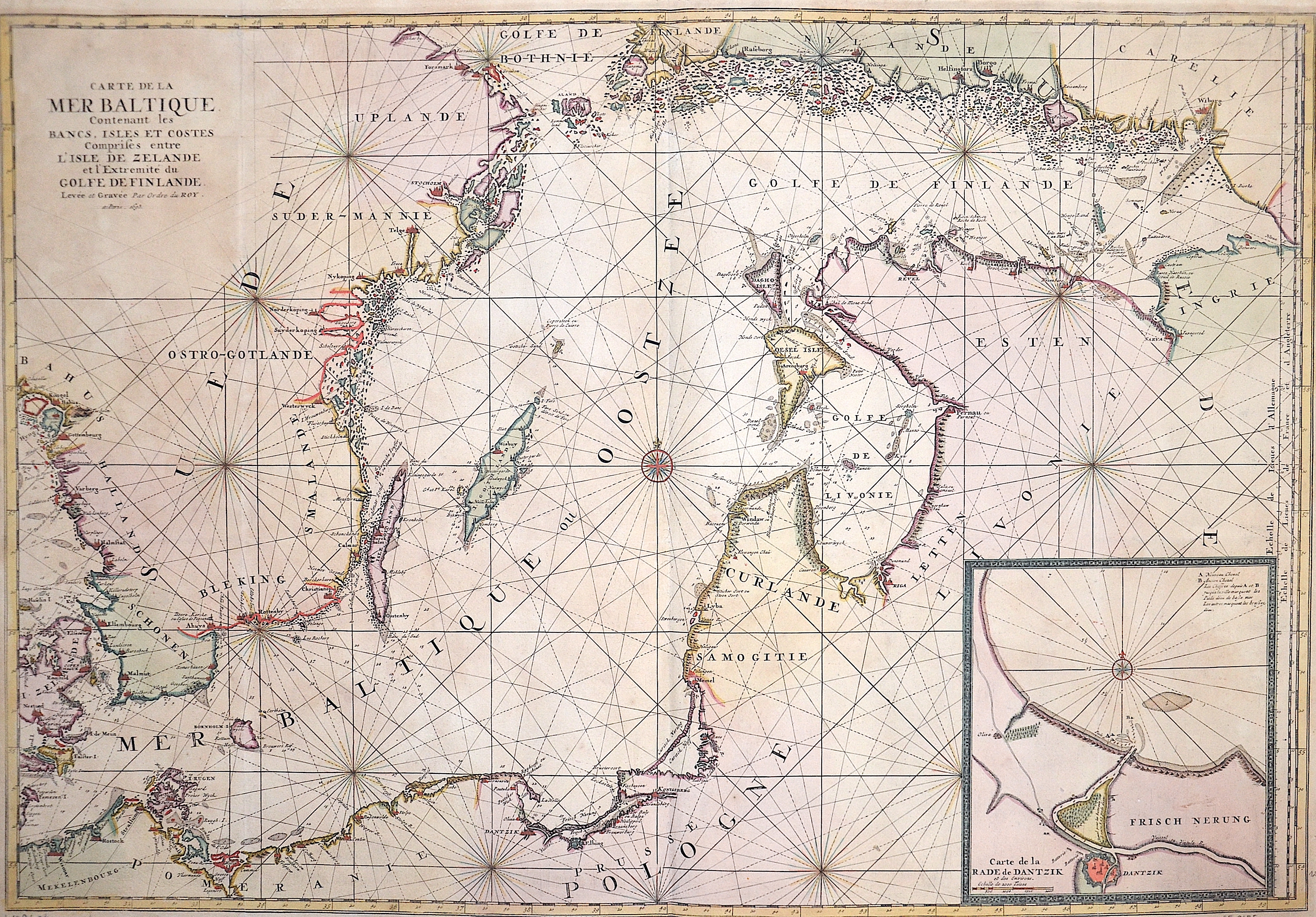 Mortier  Carte de la Mer Baltique contenant les bancs, isles et costes….